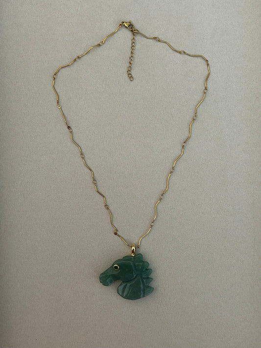 Horse Gemstone Necklace