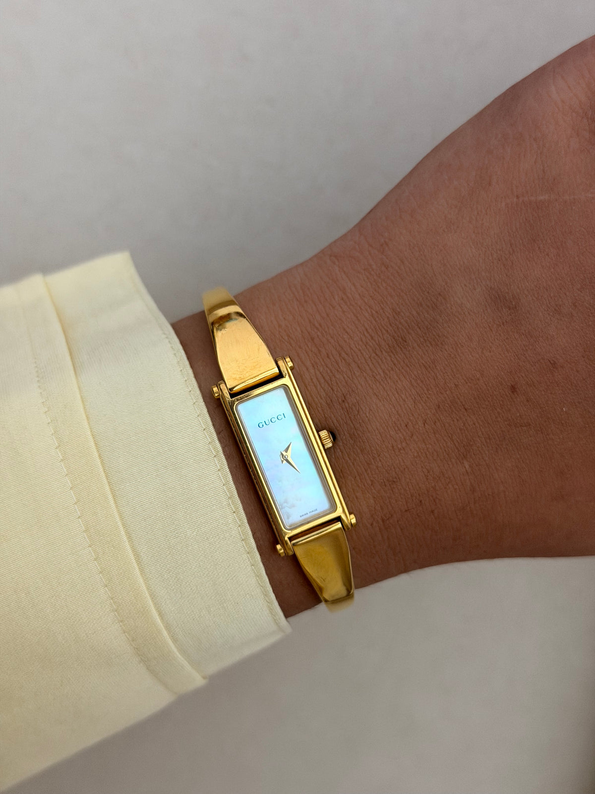 Vintage Gucci White Mop Dial 1500L Watch- Excellent Condition