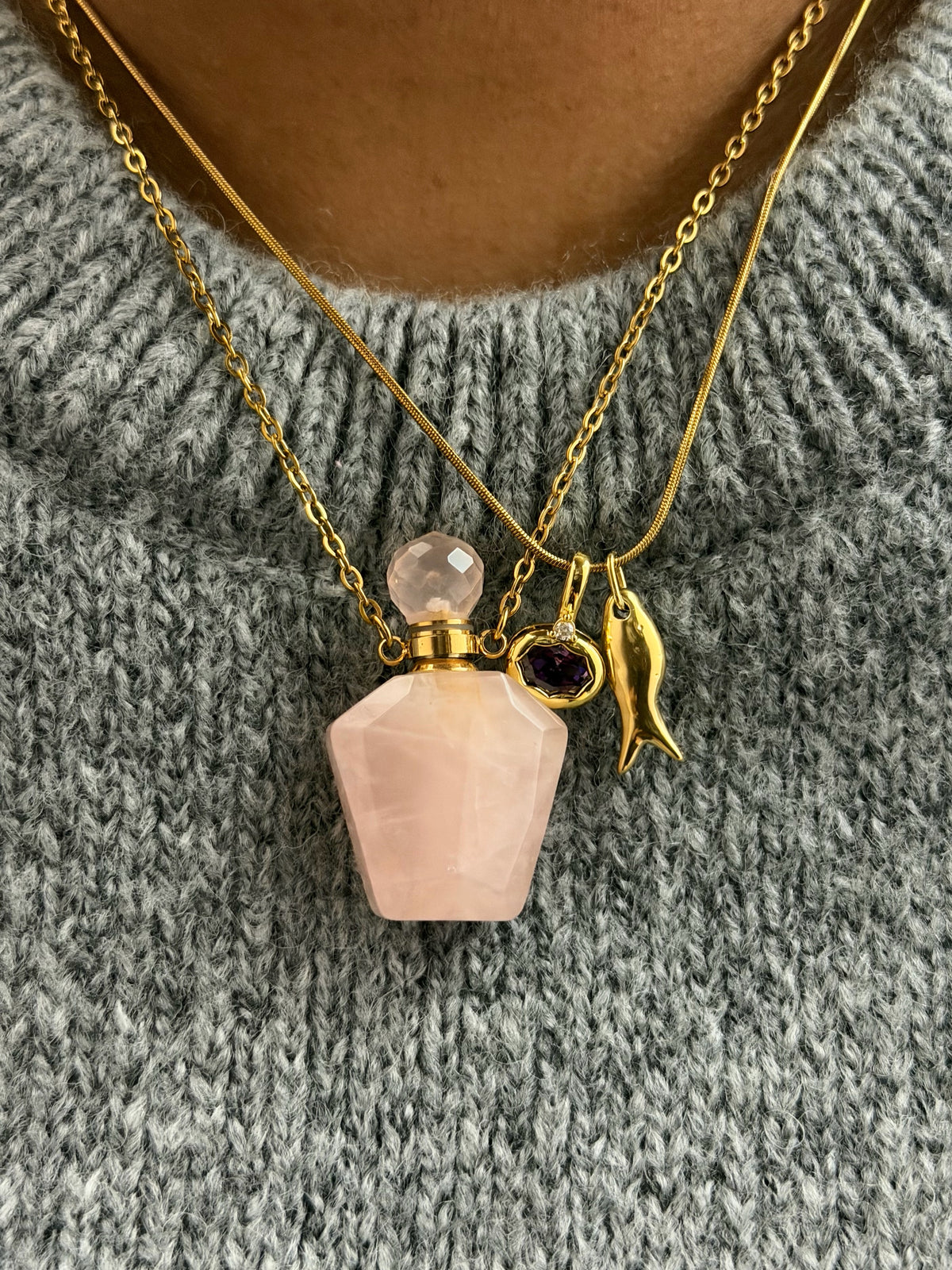 Gulabi Perfume Bottle Necklace