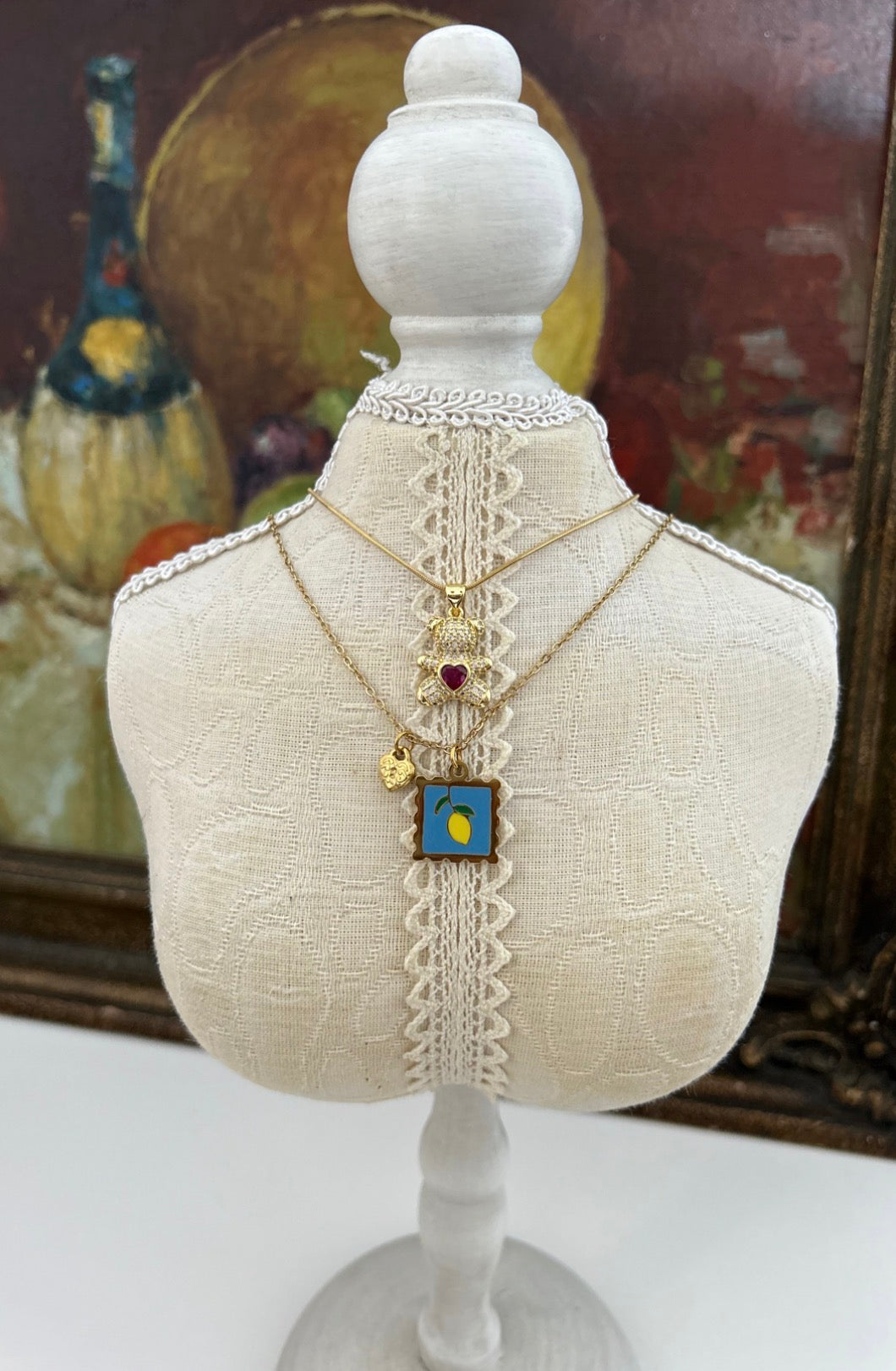 Lemon Postcard Necklace