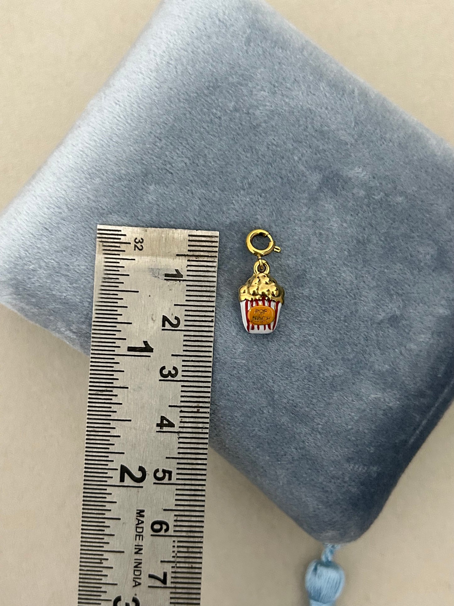 Popcorn Charm With Spring Ring Clasp