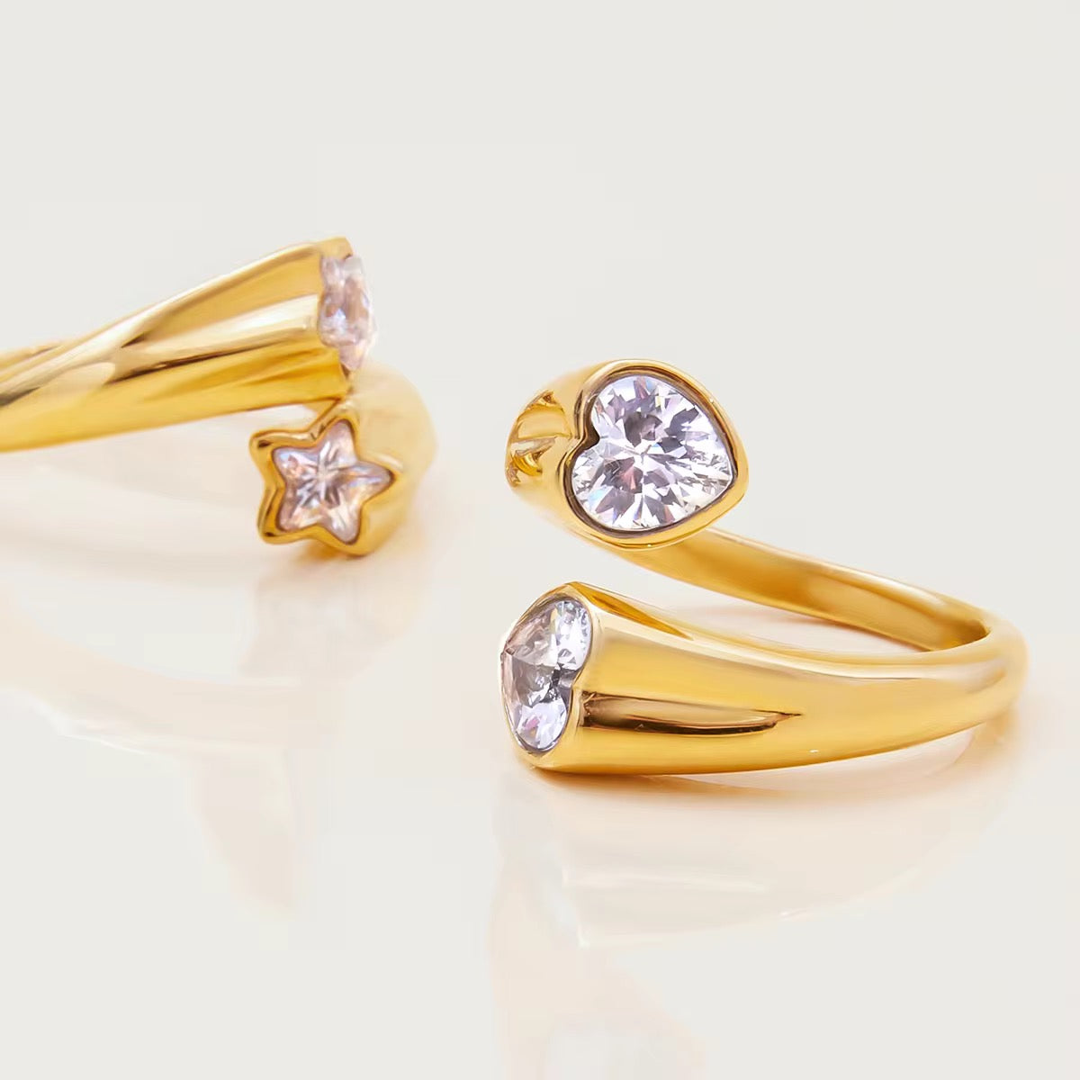 Amour Stainless Steel Zircon Ring
