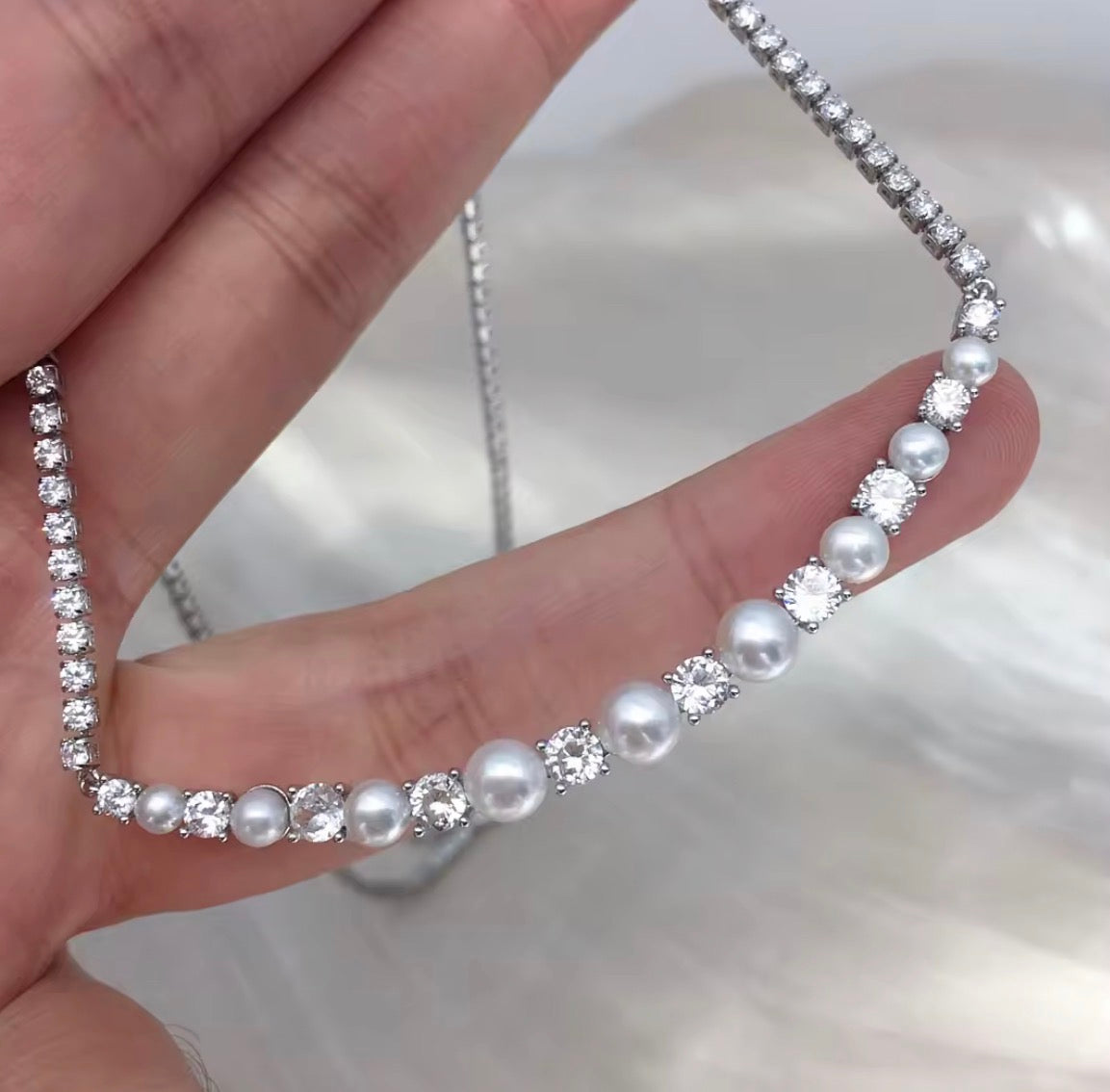 Lumière Pearl Tennis Necklace