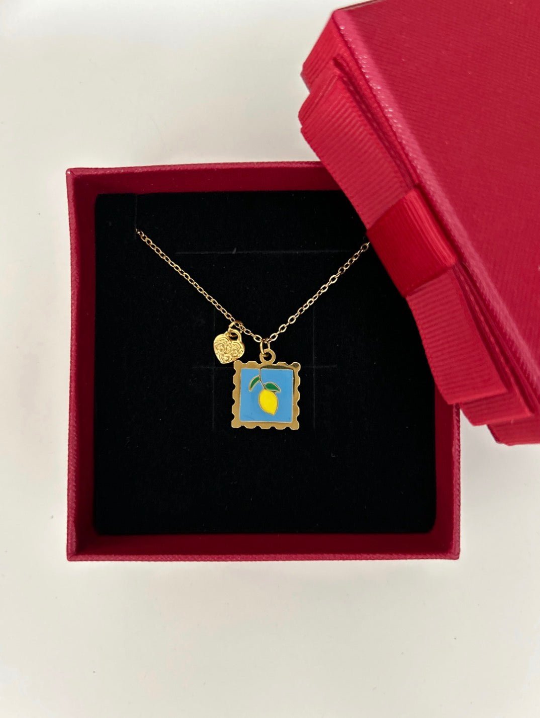Lemon Postcard Necklace
