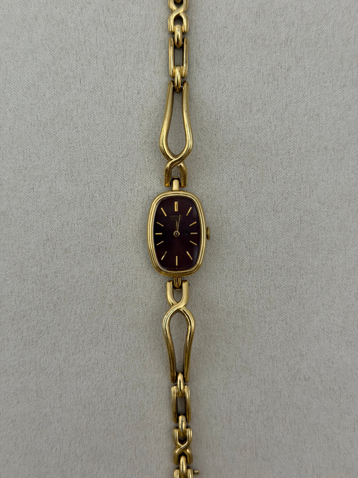 Vintage Seiko Dark Maroon Dial Quartz Watch