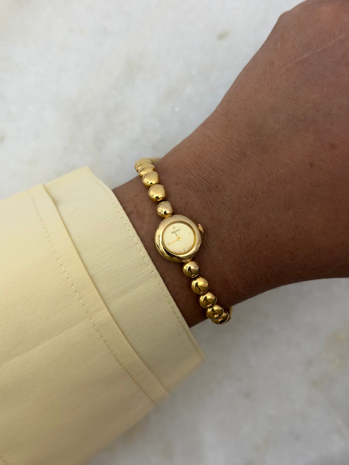 Vintage Seiko Bubble Bracelet Quartz Watch - Gold