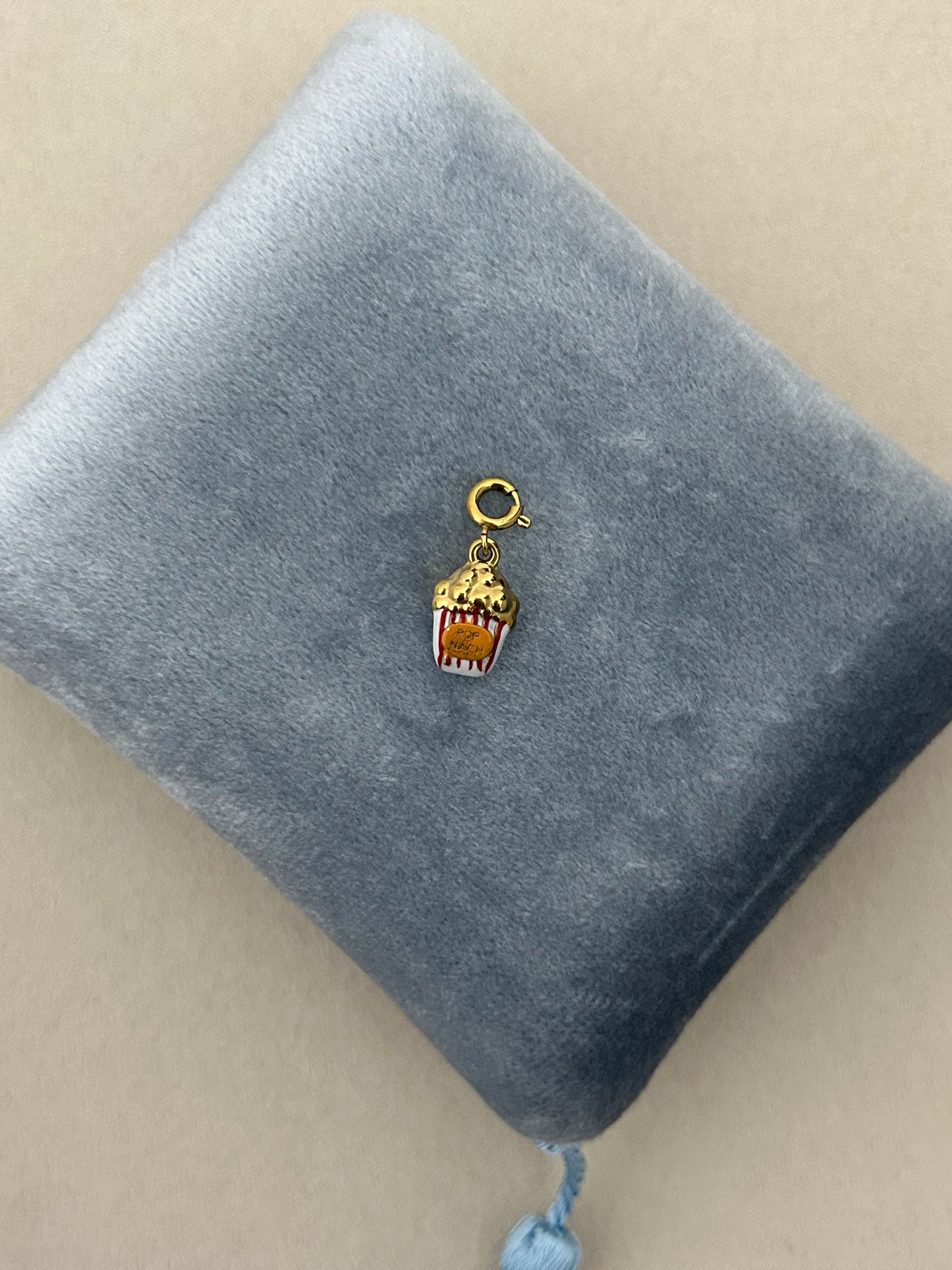 Popcorn Charm With Spring Ring Clasp