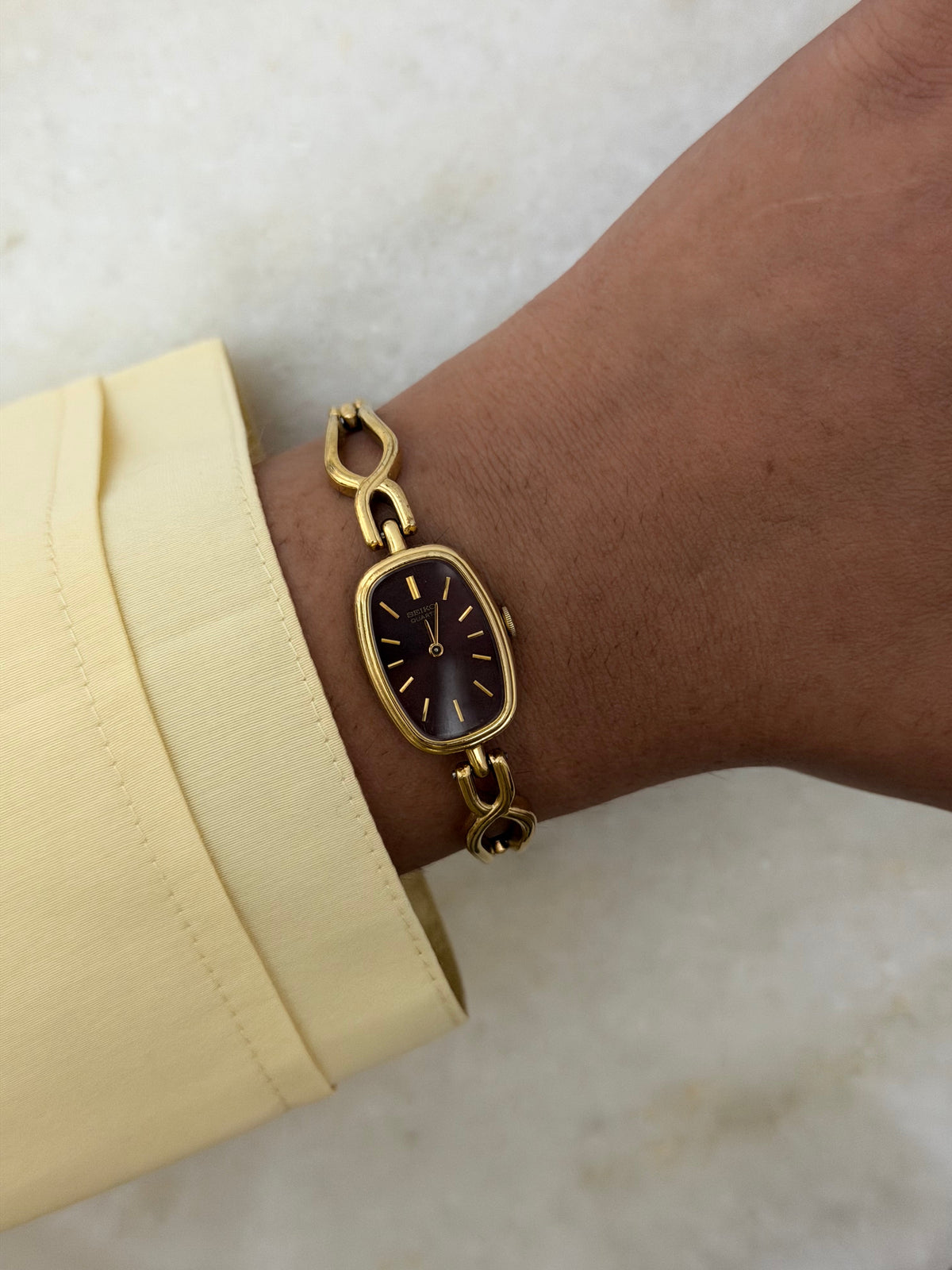 Vintage Seiko Dark Maroon Dial Quartz Watch