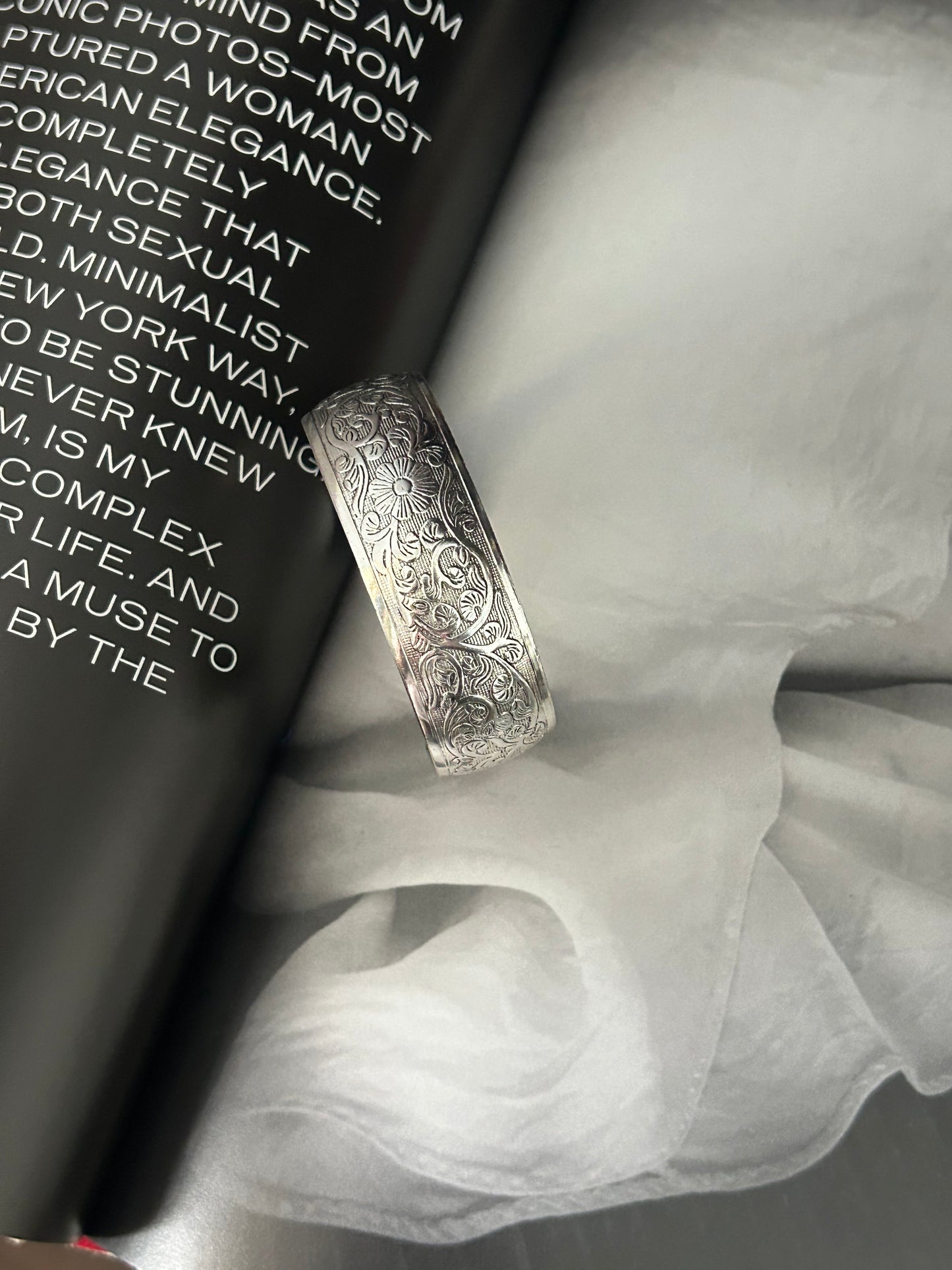 Floral Relic Cuff Bracelet