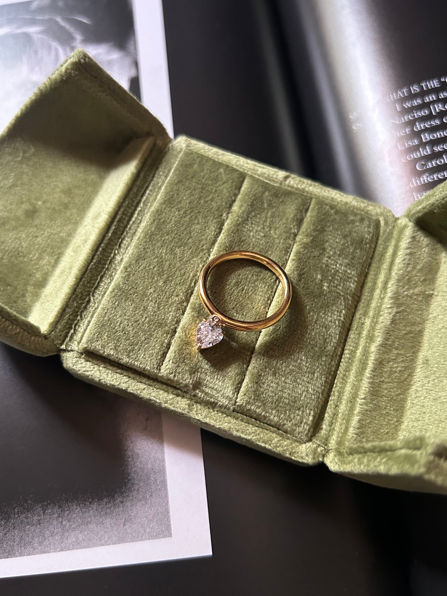 Amour Heart Charm Ring (Gold & Silver Sold Separately)
