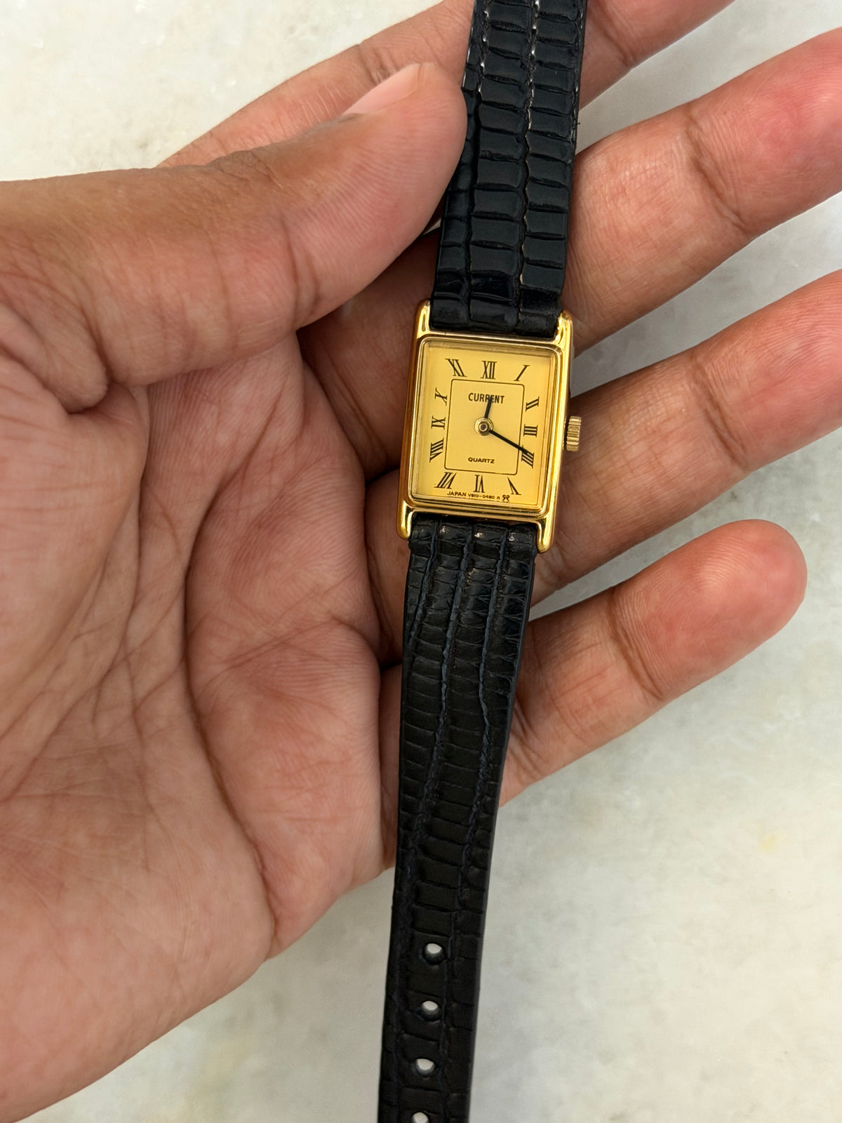 Vintage Current Quartz Tank Watch - 1980s