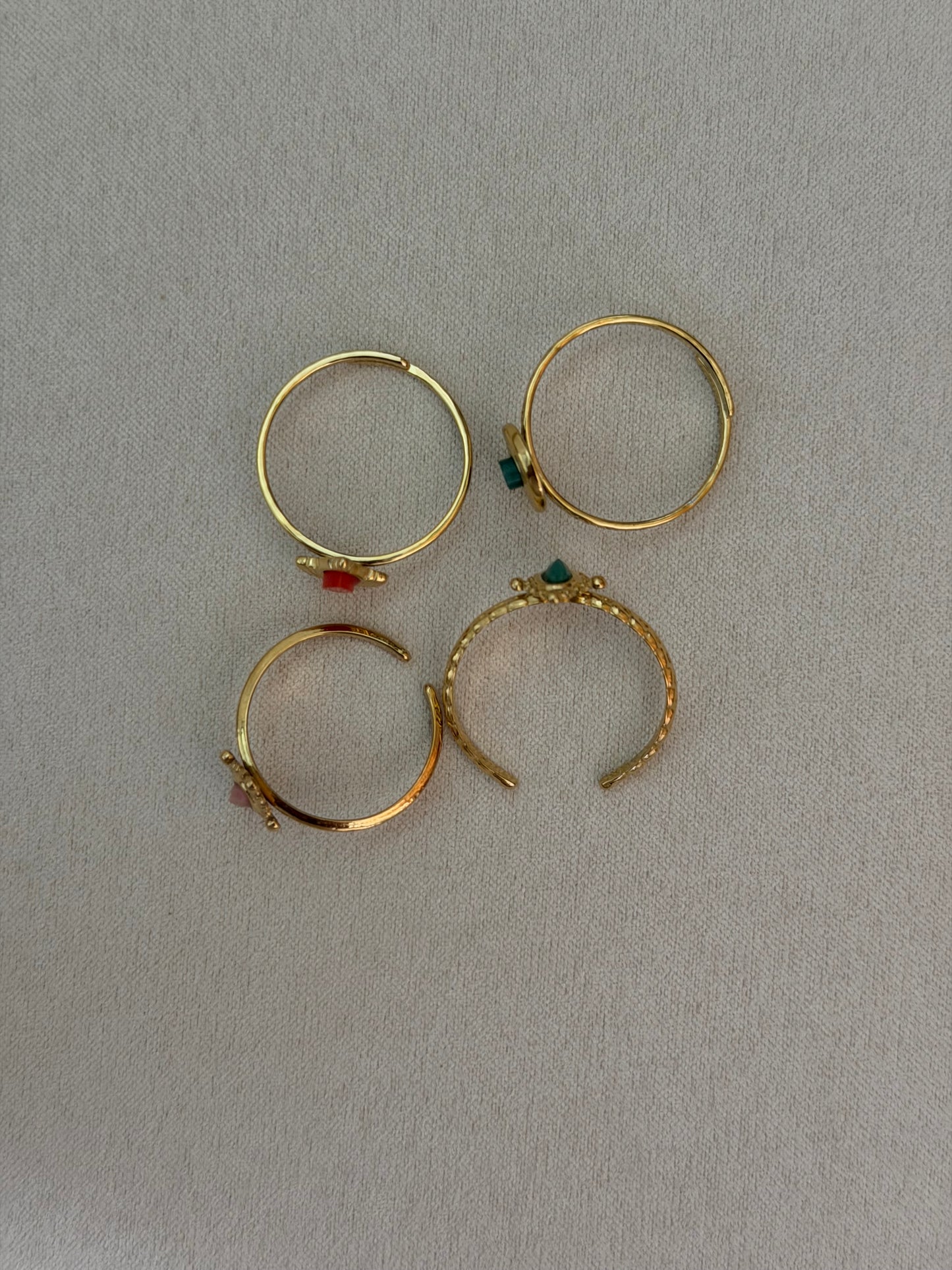 Four Jewels Ring Set