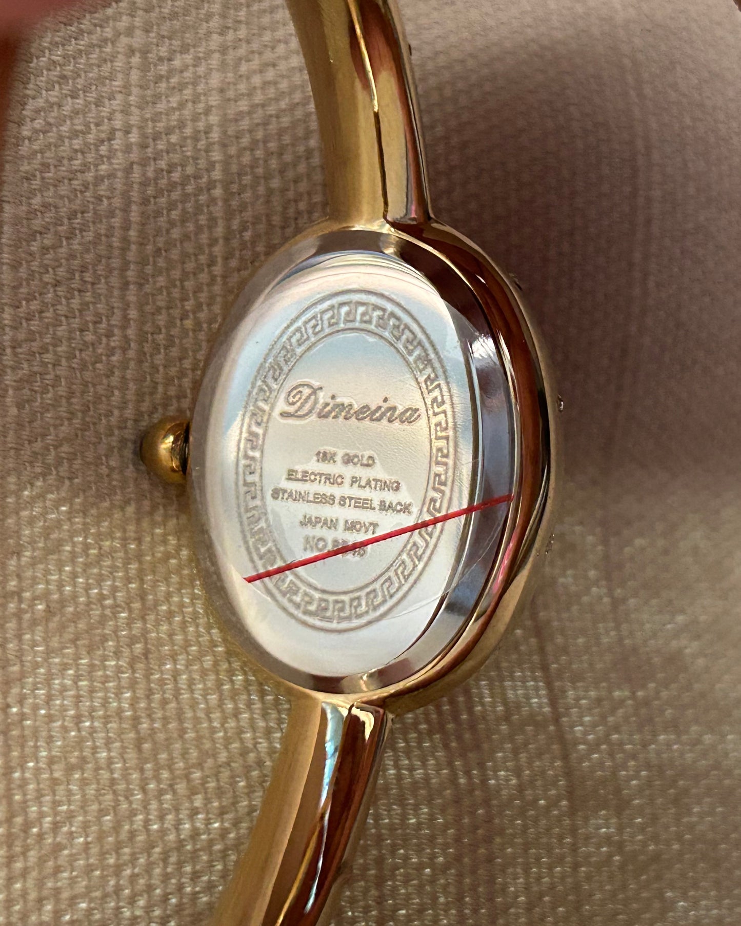 Diamond Polka Dot Gold Plated Bangle Watch