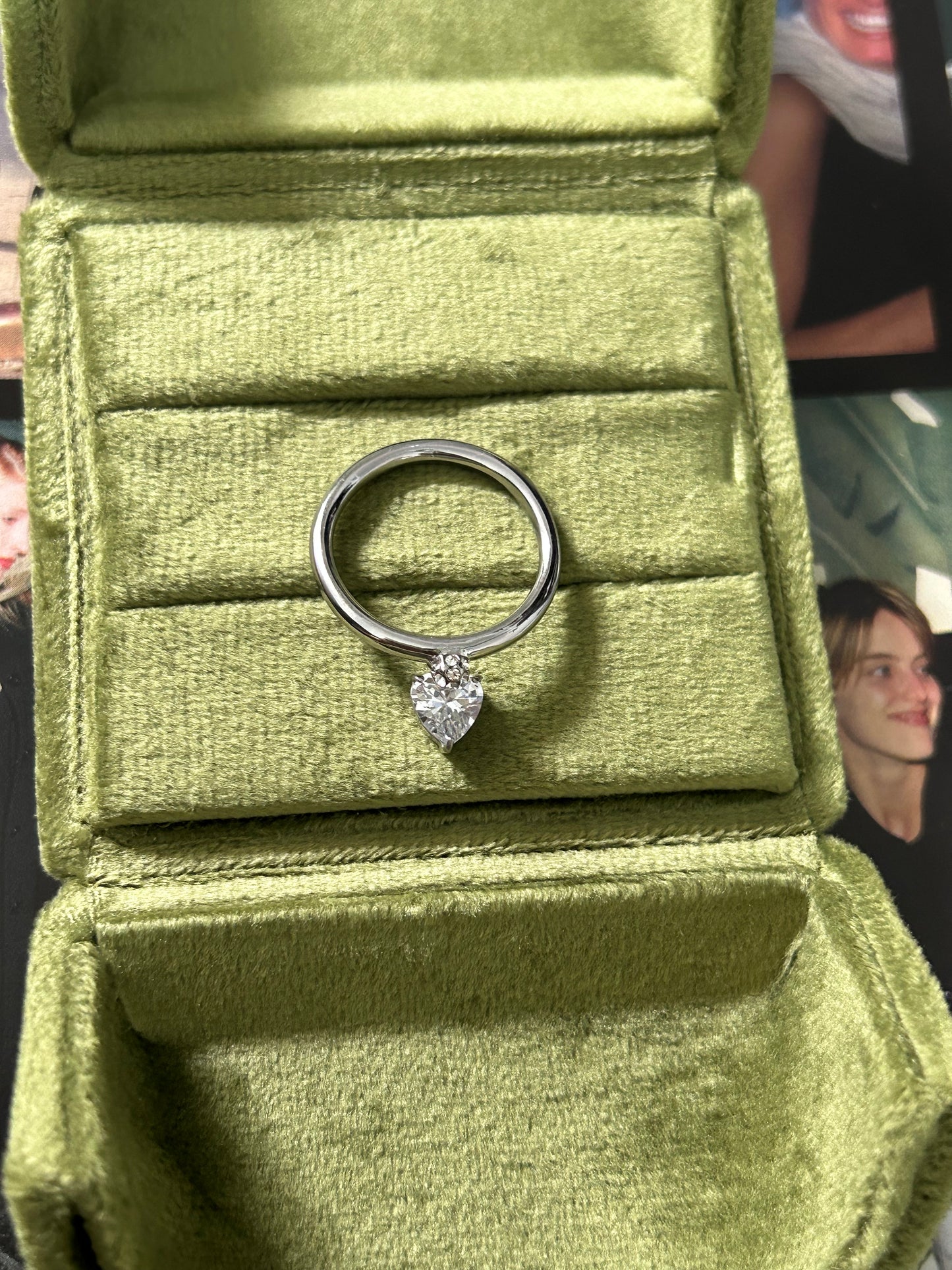 Amour Heart Charm Ring (Gold & Silver Sold Separately)