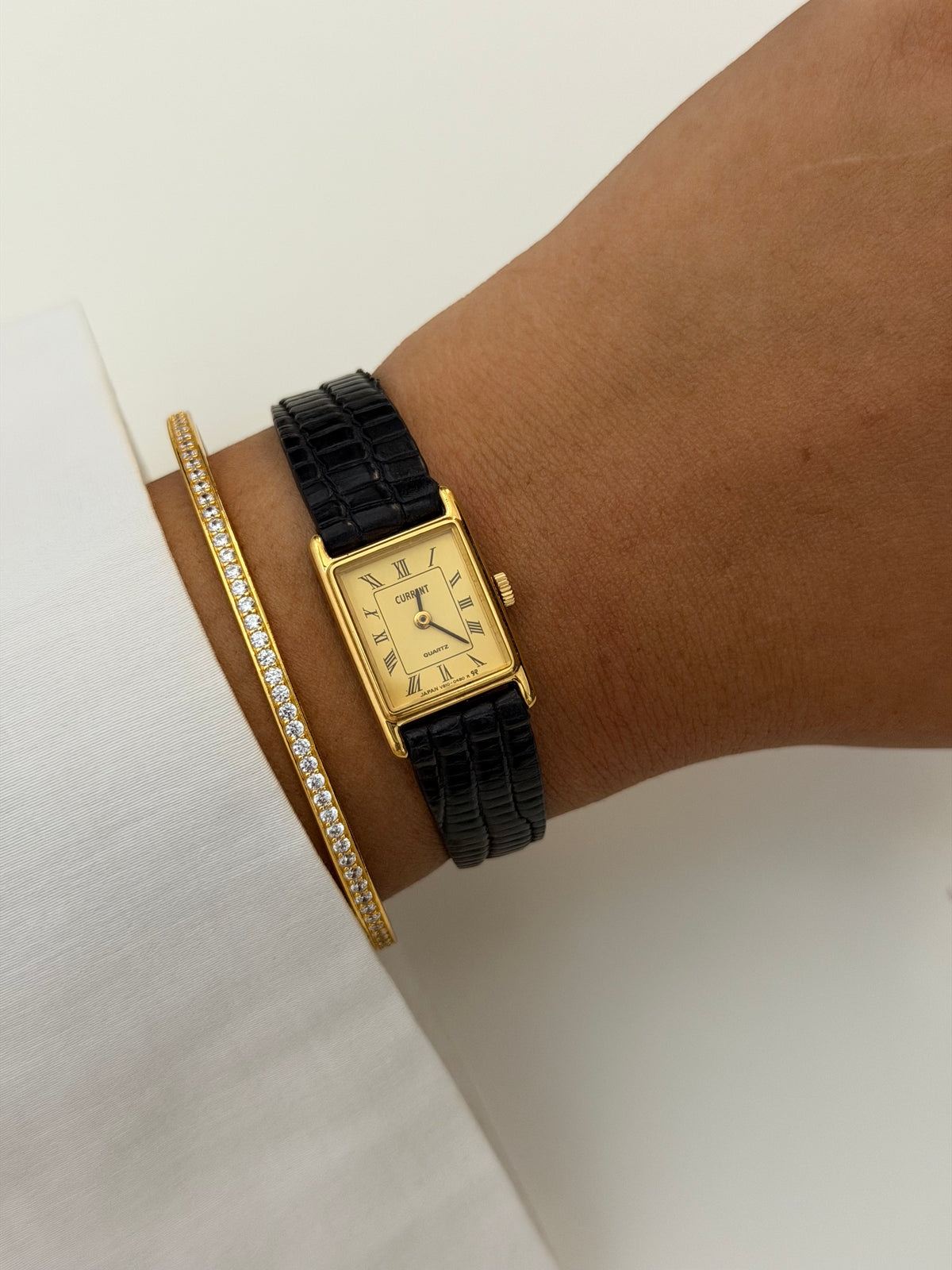 Vintage Current Quartz Tank Watch - 1980s