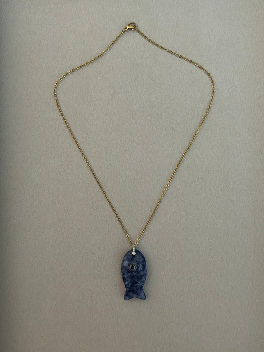 Matsya Sodalite Gemstone Necklace