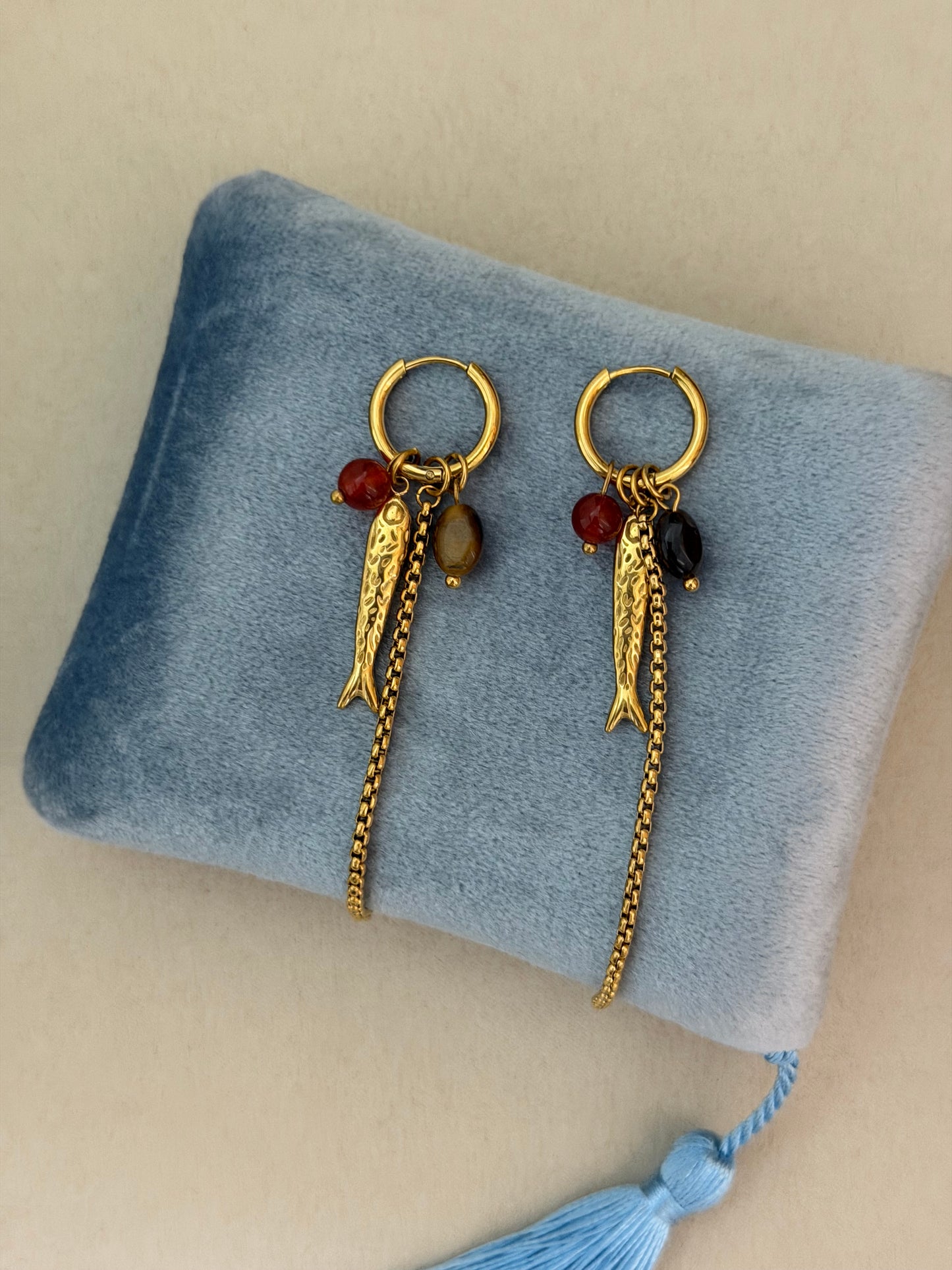 Golden Fish Tail Earrings
