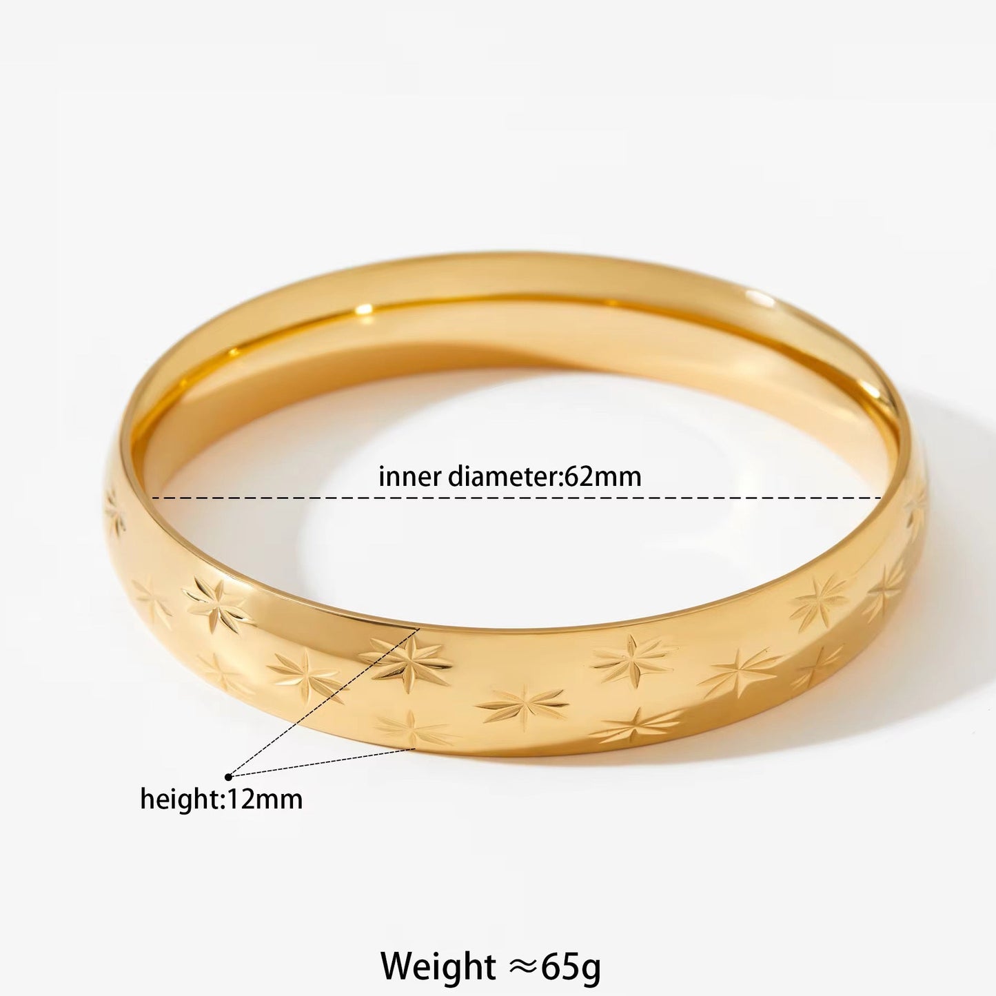 Stainless Steel Moonlit Garden Bangle