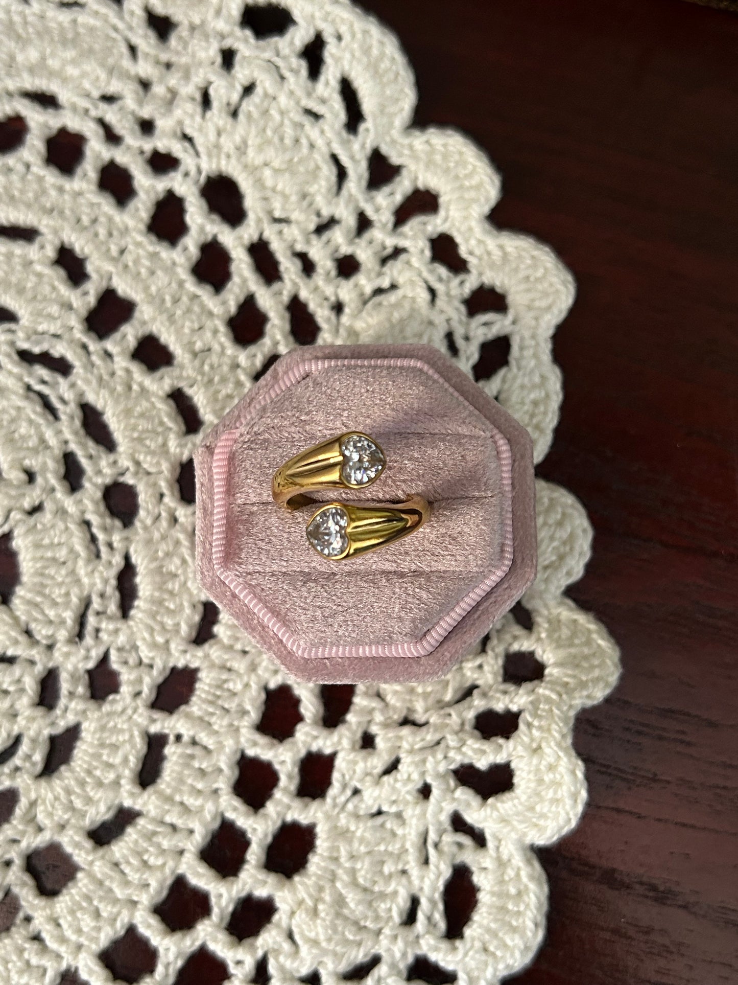 Amour Stainless Steel Zircon Ring