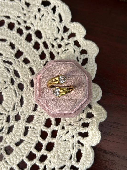 Amour Stainless Steel Zircon Ring