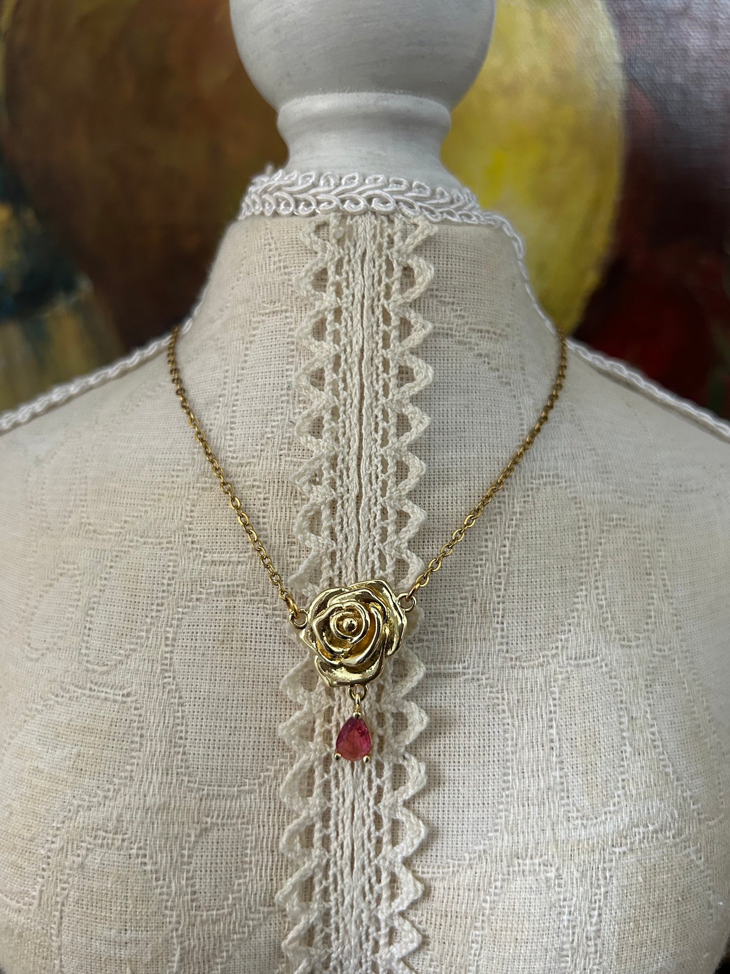 Rosette Zirconia Necklace