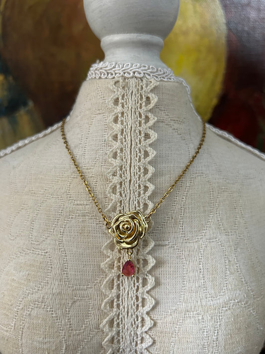 Rosette Zirconia Necklace