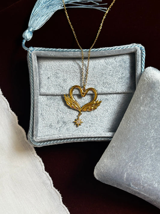 Twin Swan Necklace
