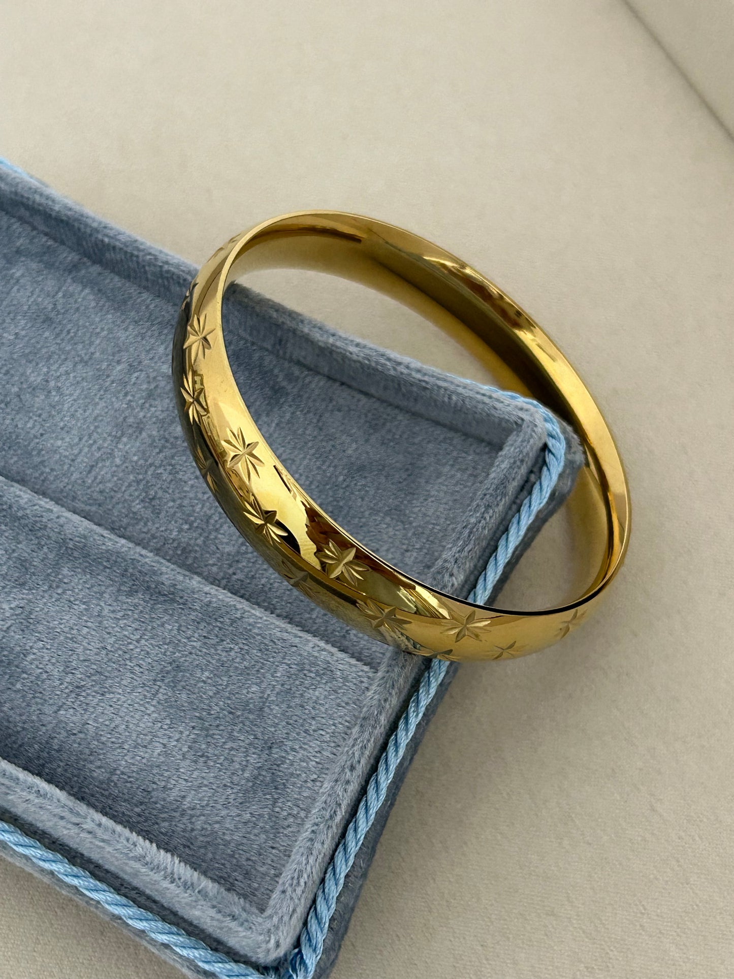Stainless Steel Moonlit Garden Bangle