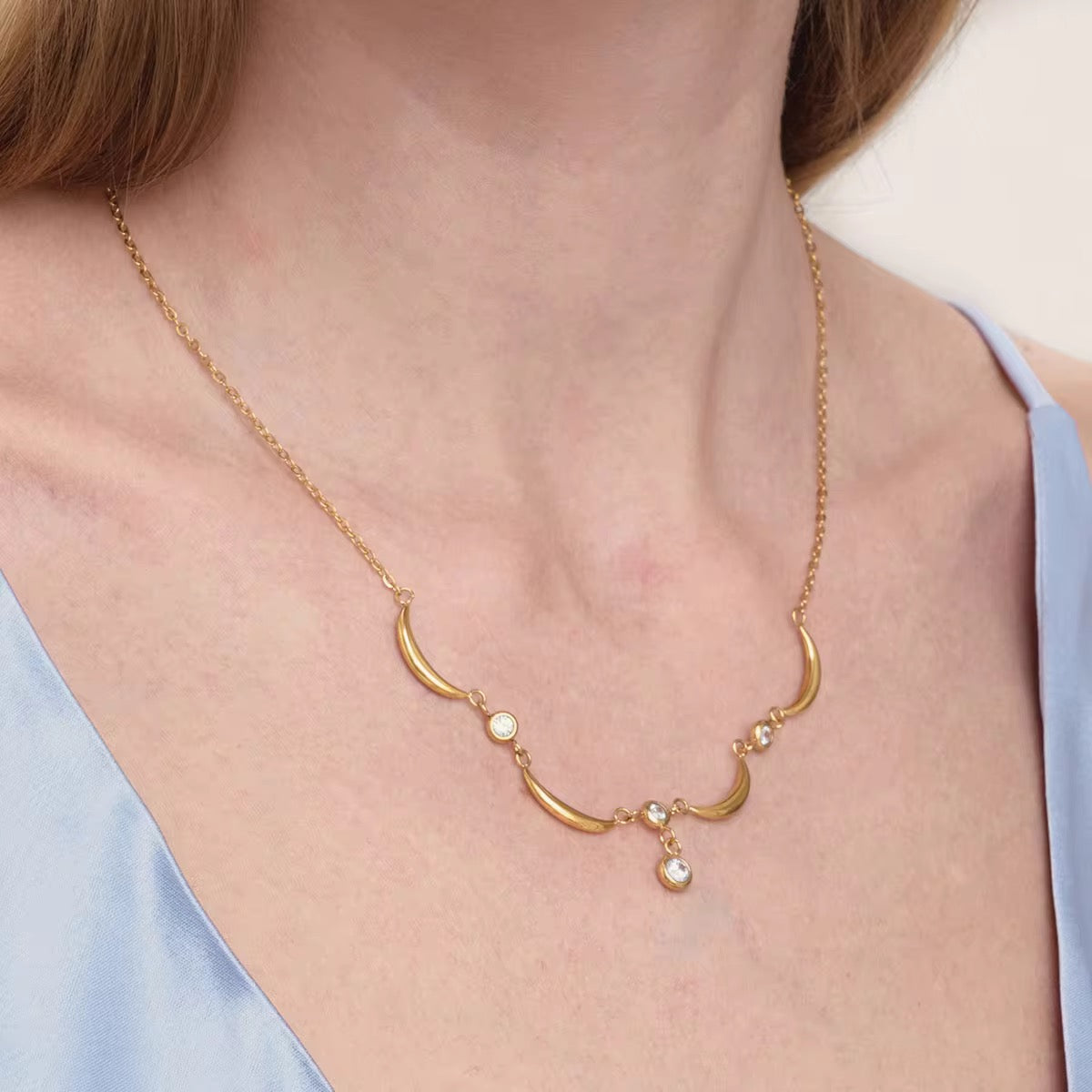 Crescent Drop Necklace