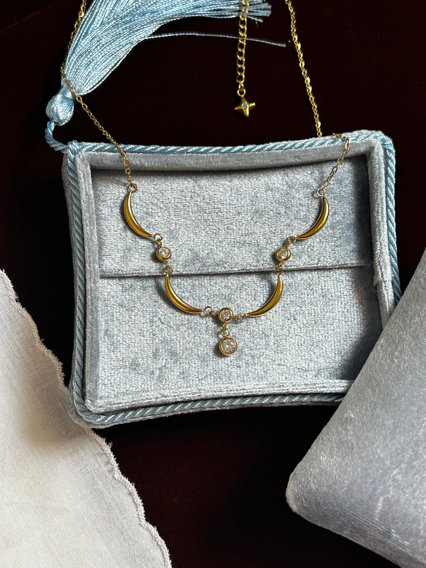 Crescent Drop Necklace