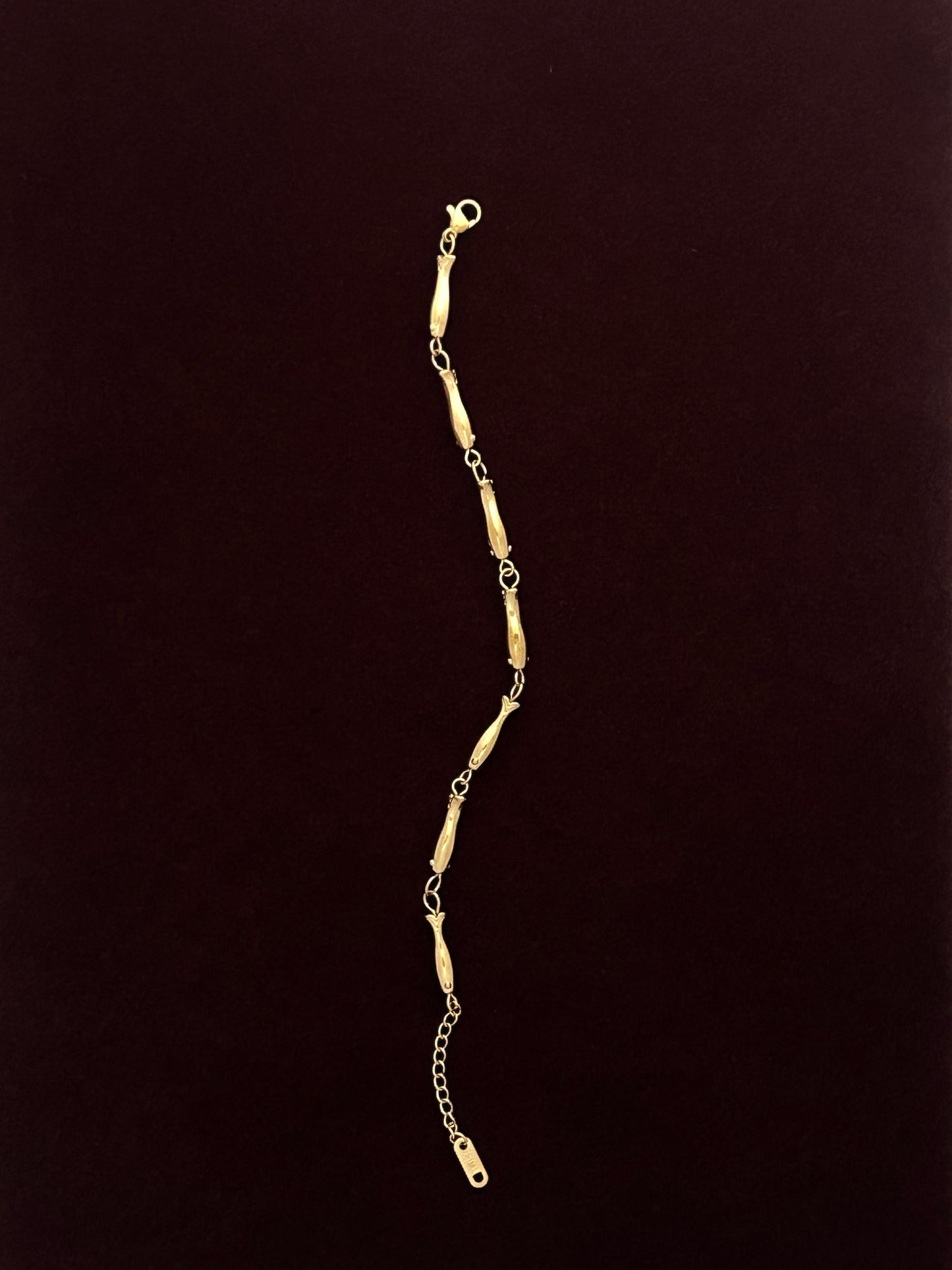 Lucky Fish Gold Plated Stainless Steel Bracelet