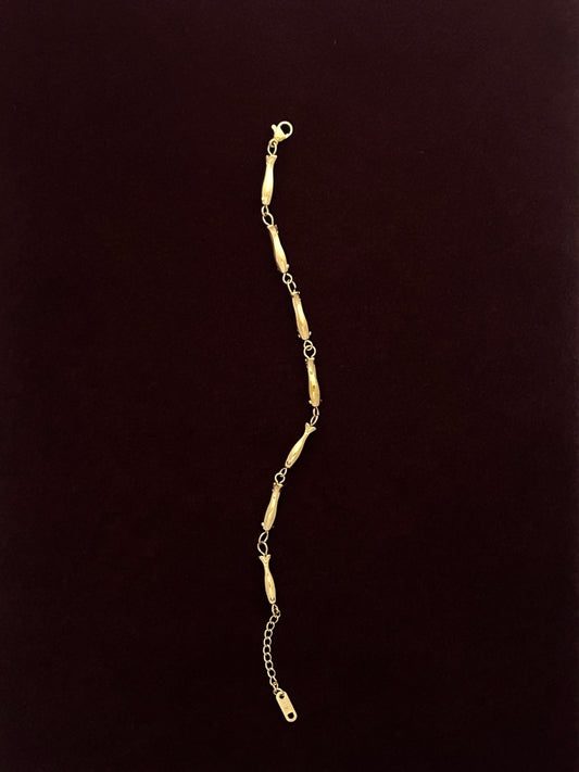 Lucky Fish Gold Plated Stainless Steel Bracelet