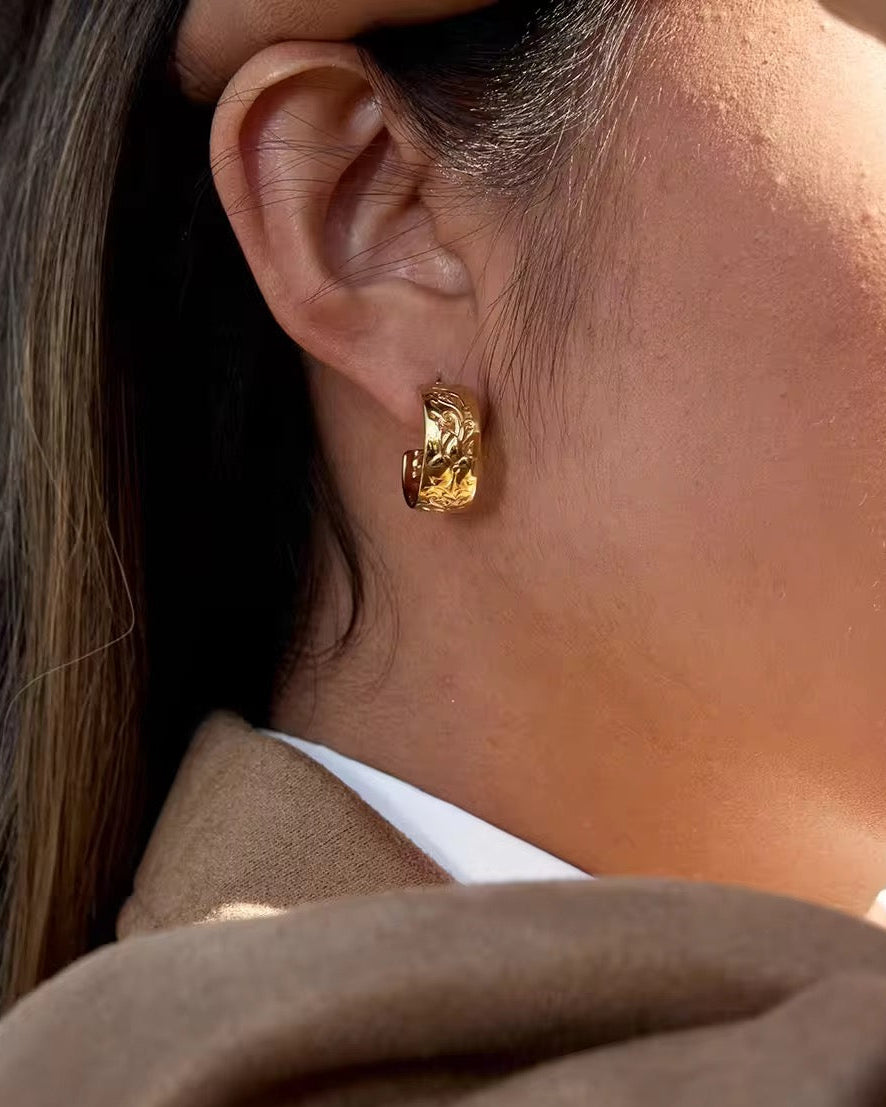 Serenade Of Orchid Hoop Earrings