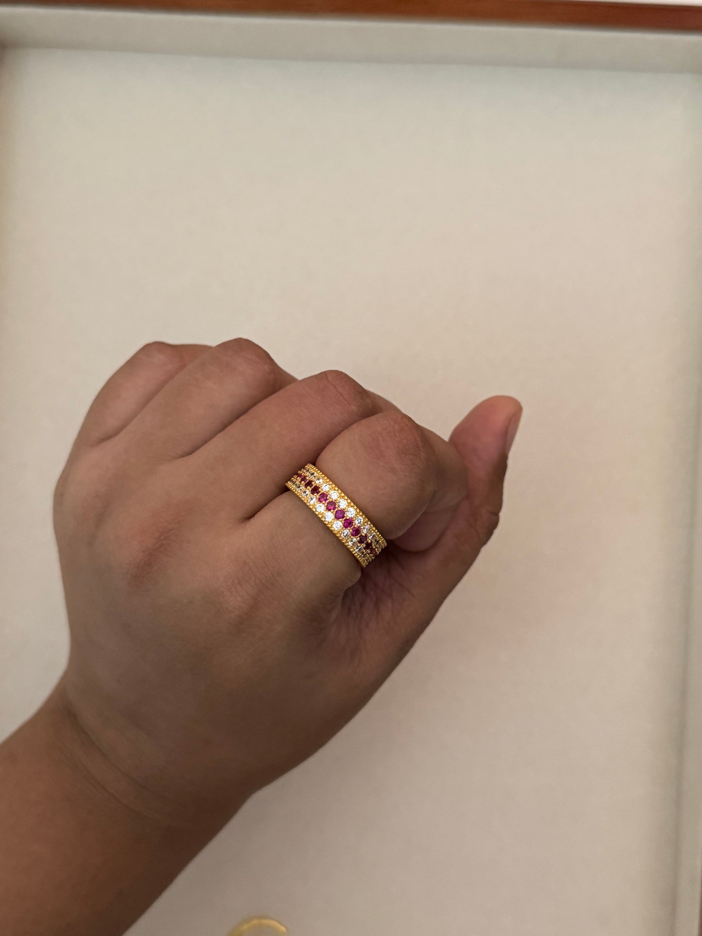 Ruby Cluster Ring (Available in Two Sizes)