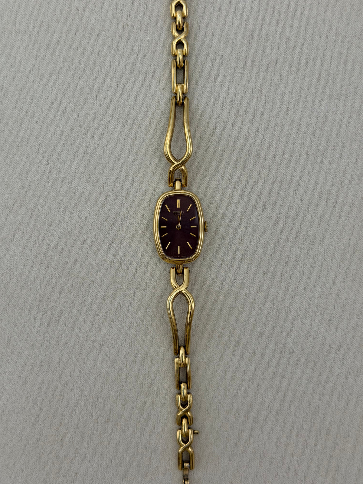 Vintage Seiko Dark Maroon Dial Quartz Watch