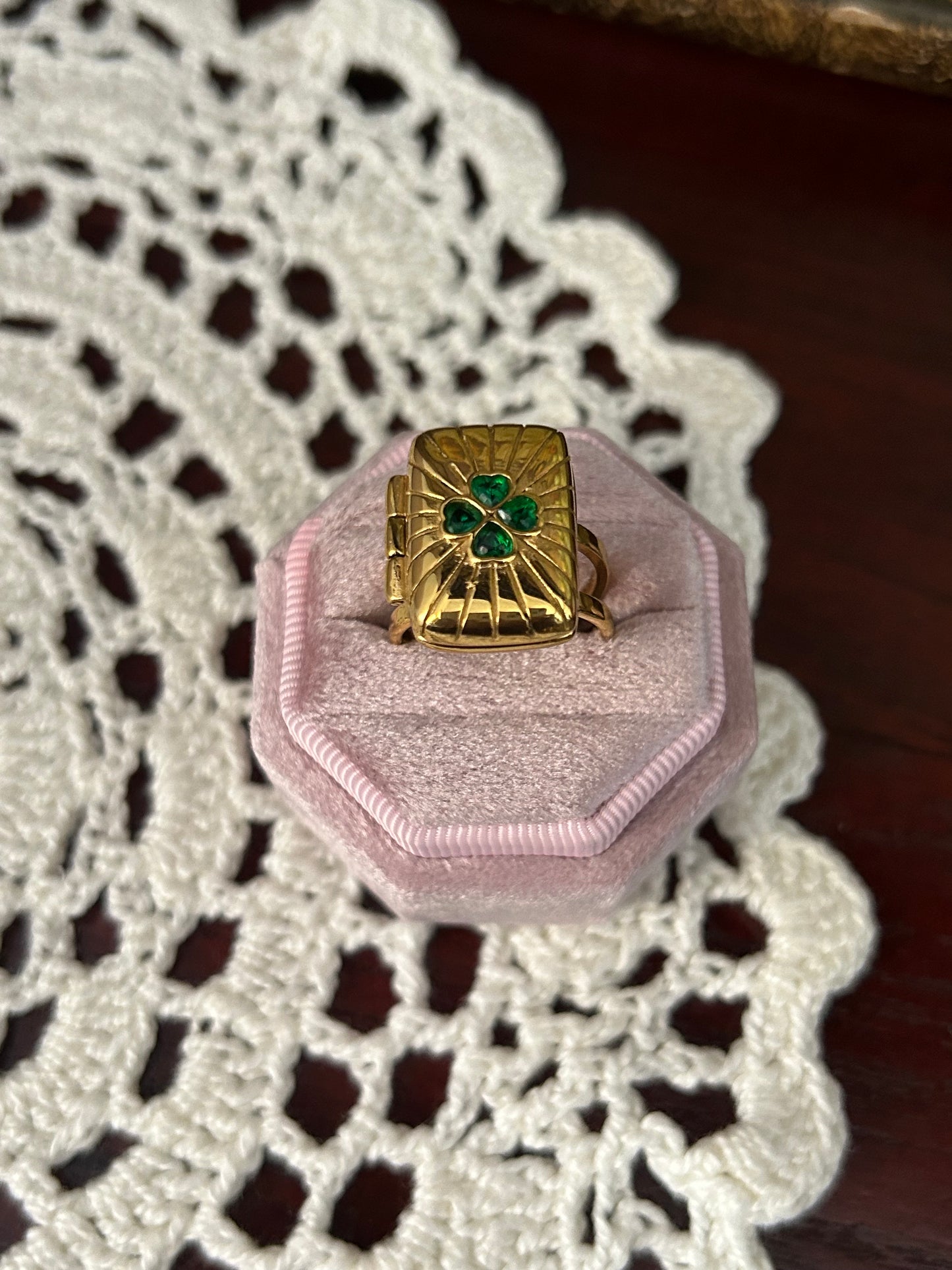 The Lucky Clover Locket Ring
