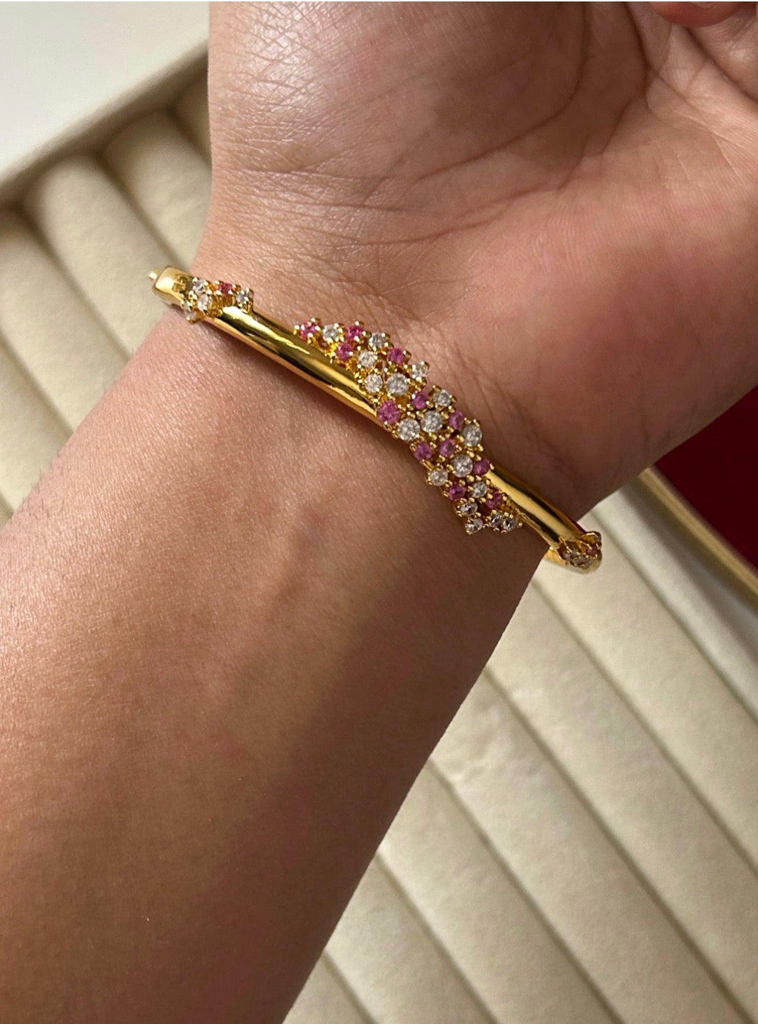 Aurora Pink Bangle Bracelet
