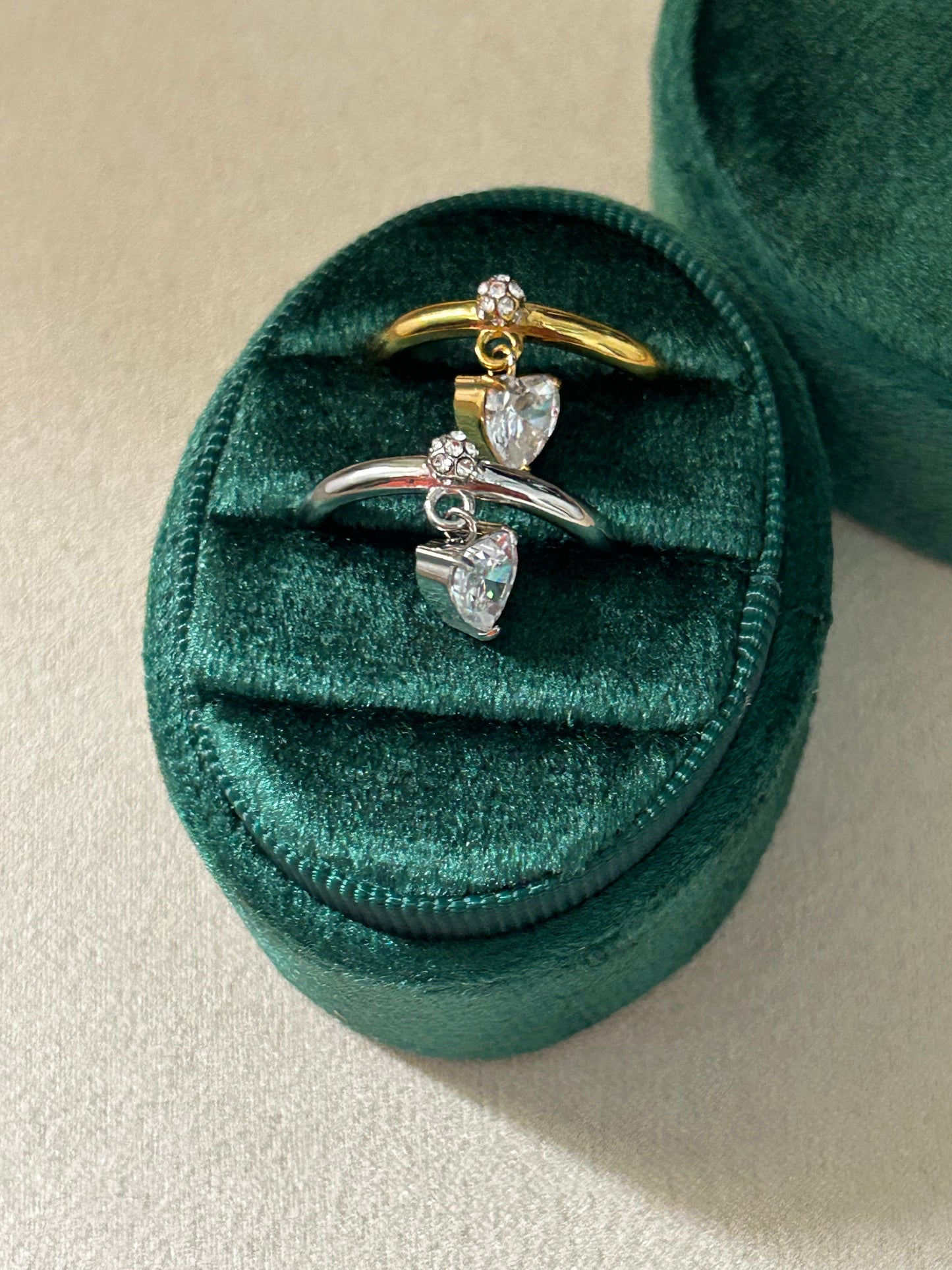 Amour Heart Charm Ring (Gold & Silver Sold Separately)