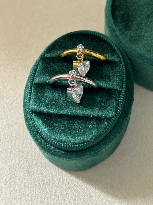 Amour Heart Charm Ring (Gold & Silver Sold Separately)