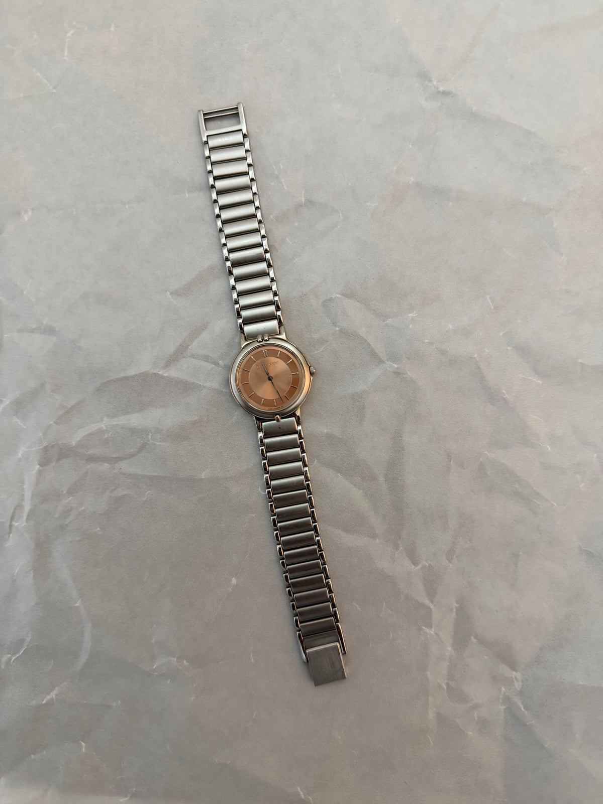 Vintage Yves Saint Laurent Rose Gold Dial Quartz Watch