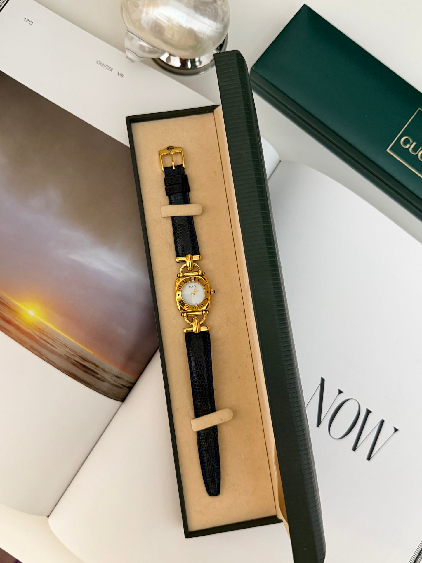 Vintage Gucci 6300L Horsebit Watch With Original Strap & Box