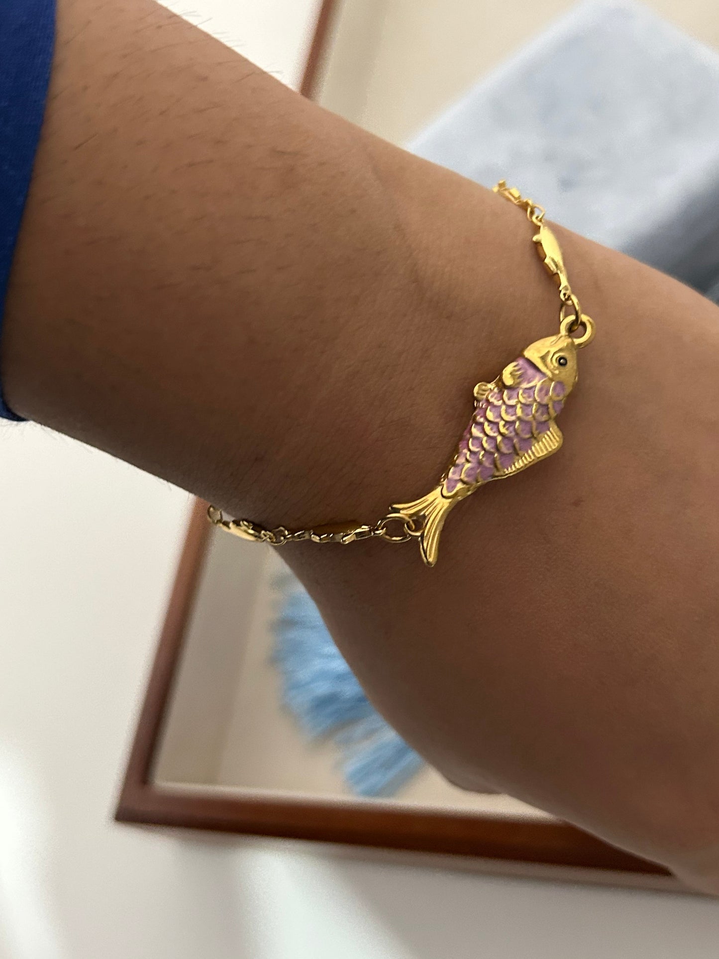 Koi Lagoon Gold Plated Stainless Steel Bracelet