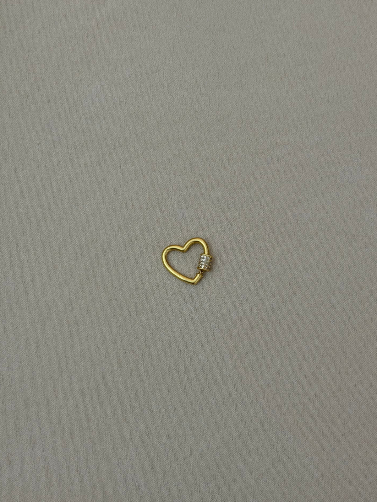 Matte Gold Heart Carabiner