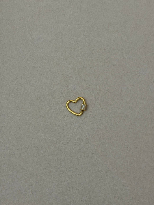 Matte Gold Heart Carabiner