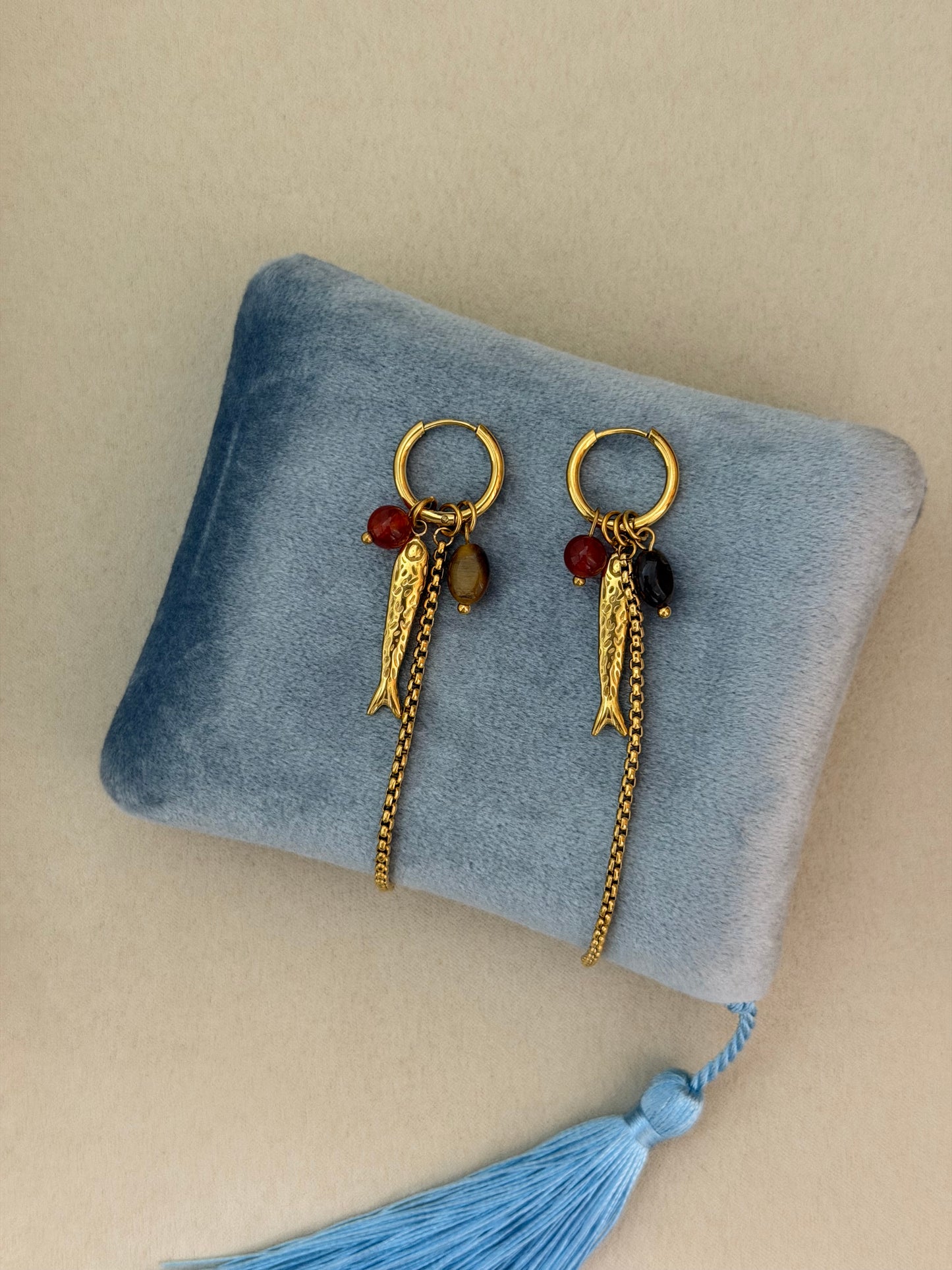 Golden Fish Tail Earrings