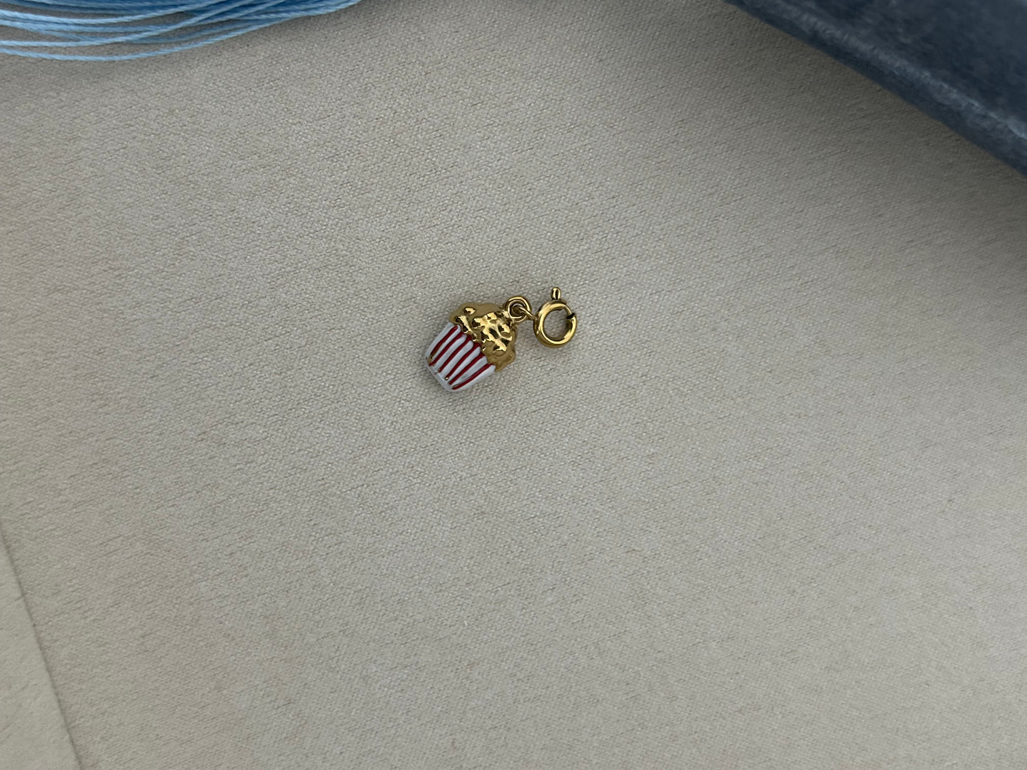Popcorn Charm With Spring Ring Clasp