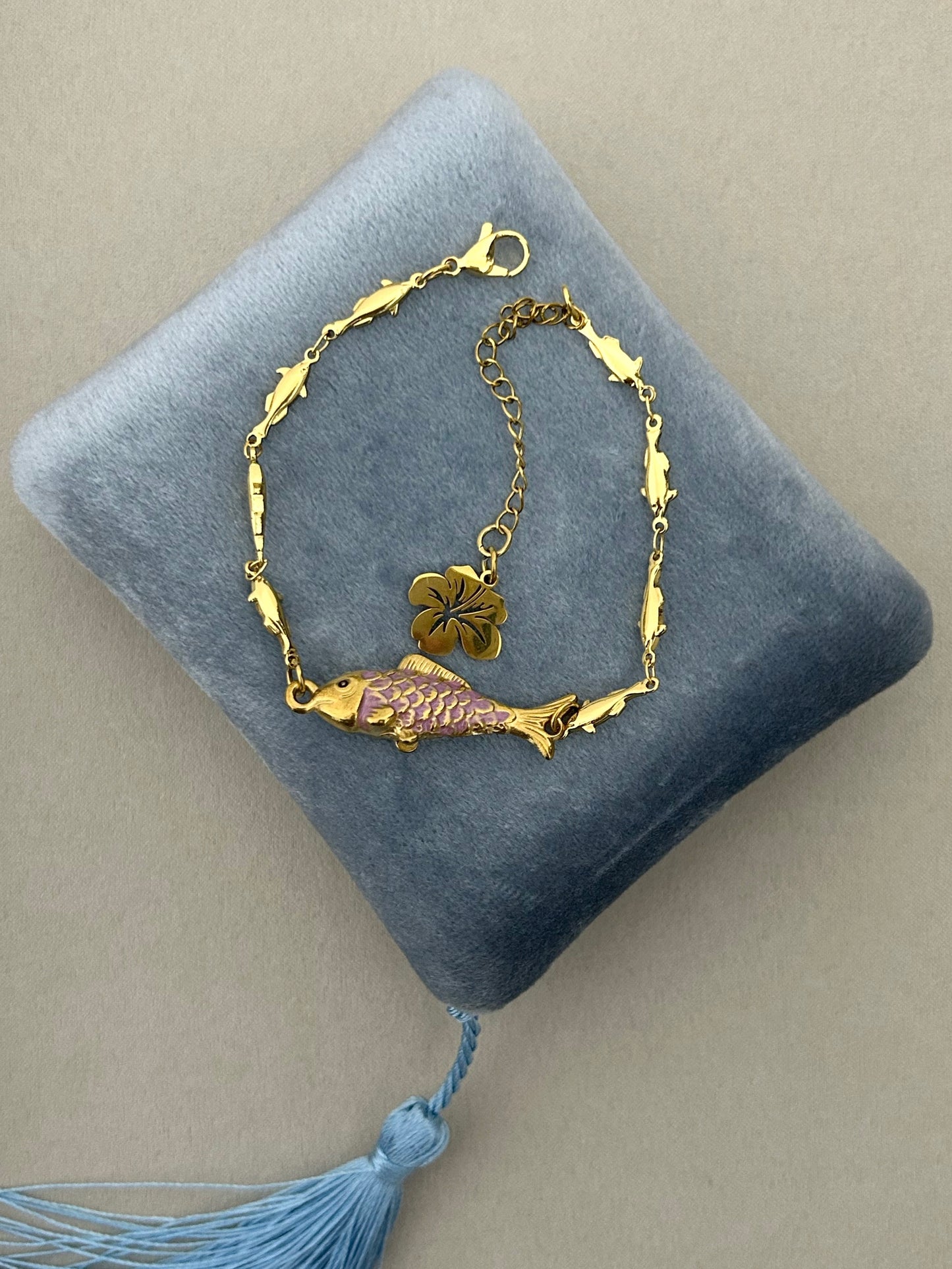 Koi Lagoon Gold Plated Stainless Steel Bracelet