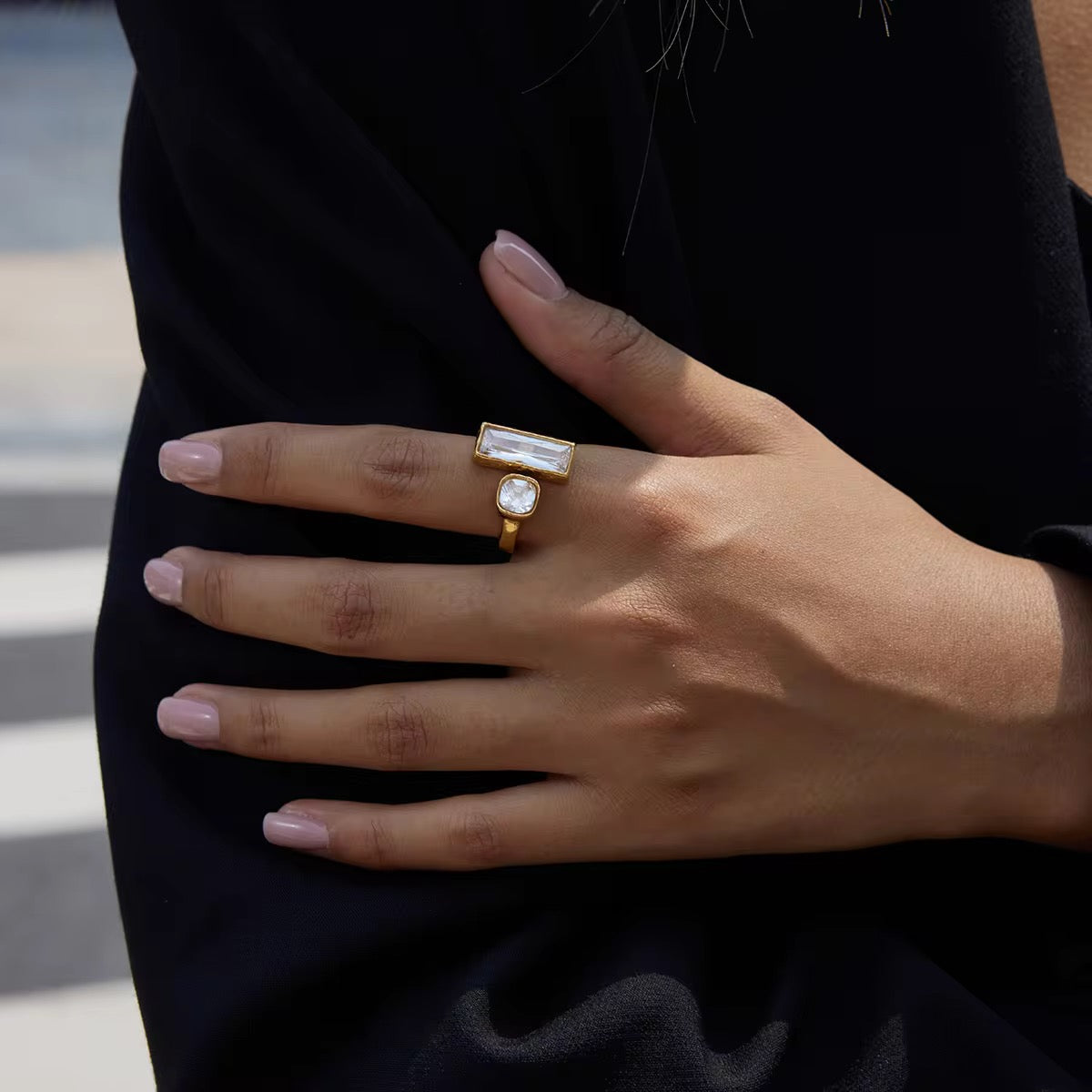 Midnight In Milan Stainless Steel Ring