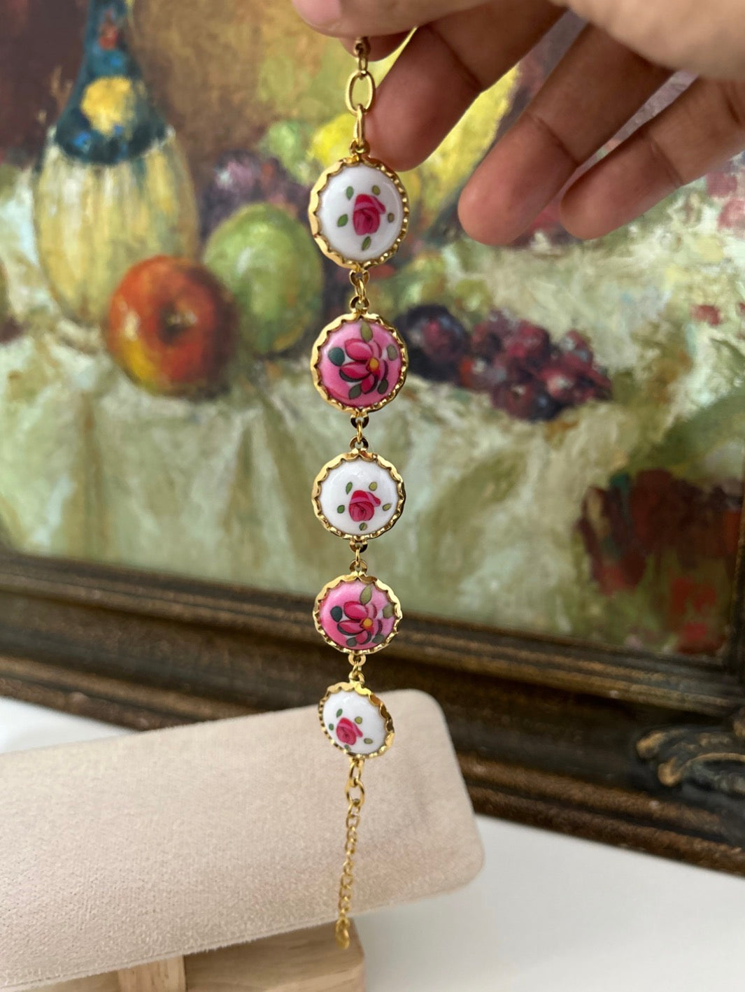 Rosa Clara Oil Drip Link Bracelet