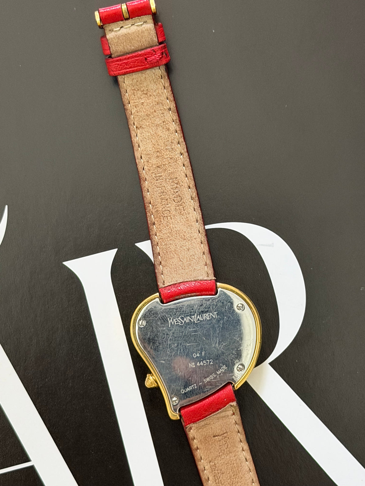 Rare Vintage Yves Saint Laurent Coeur Crash Heart-Shaped QuartzWatch